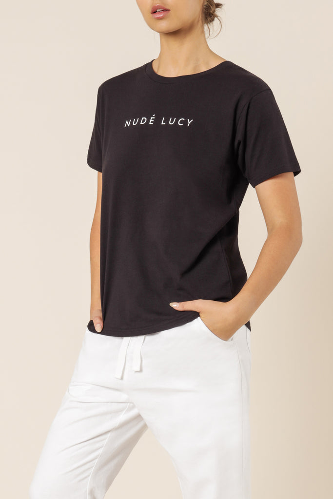 Shop Nude Lucy Slogan Tee in White