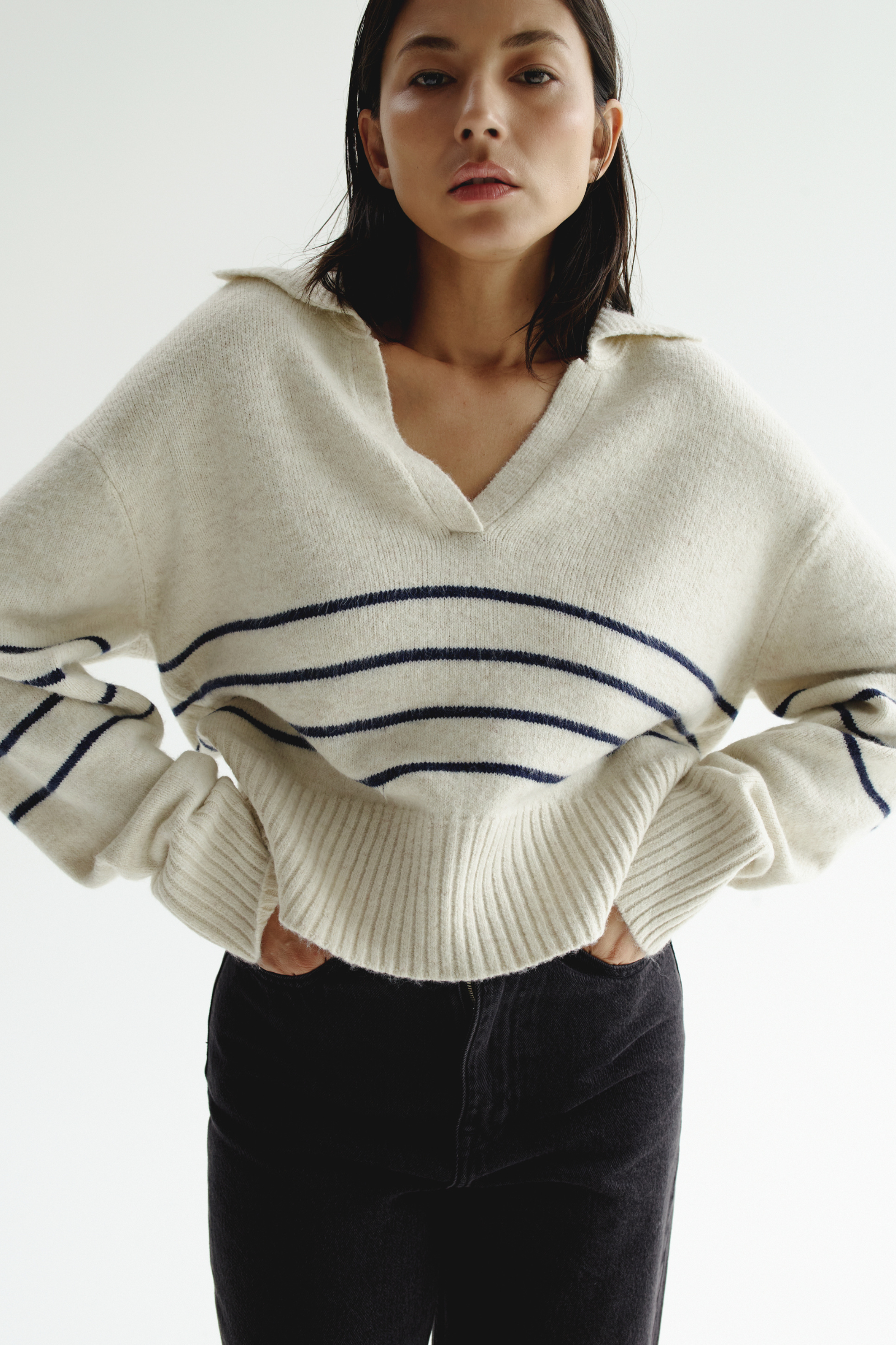 Logan Rugby Knit Cloud Stripe 