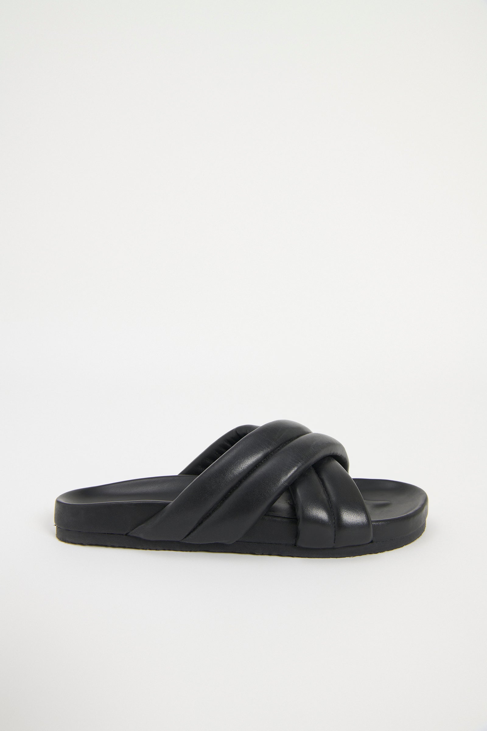 Crossover Leather Slide Black 