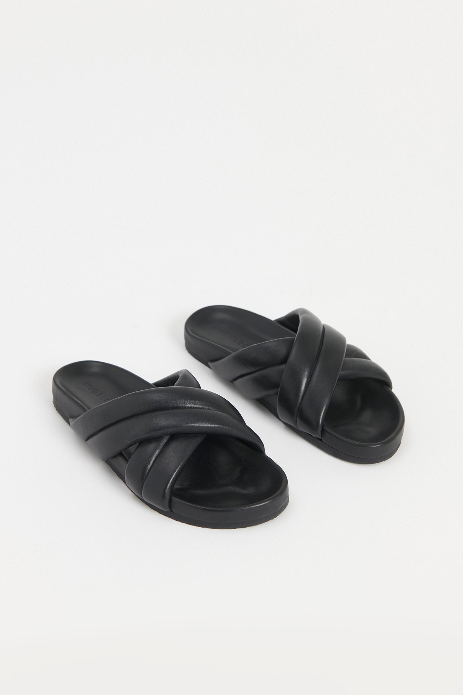 Crossover Leather Slide Black 