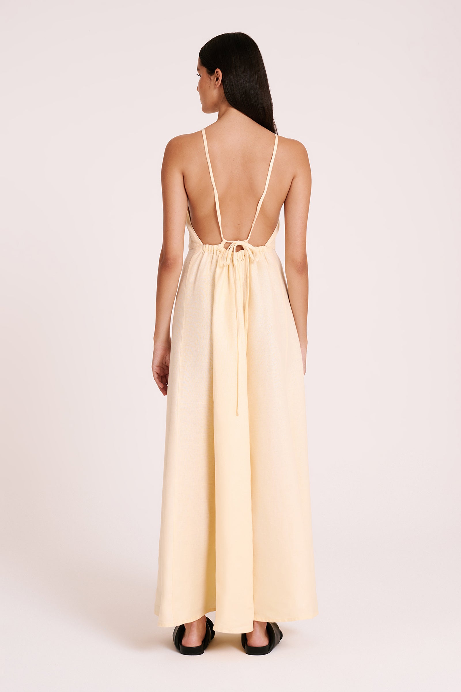 Nude colour 2024 maxi dress