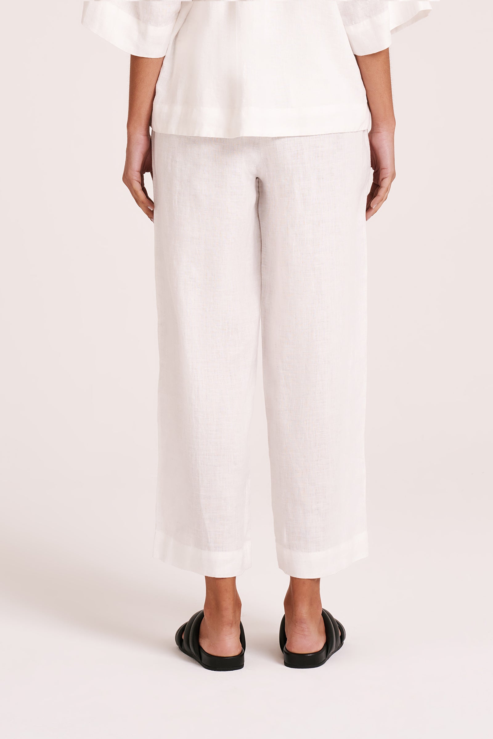 Lounge Linen Shirt & Crop Pant Set 