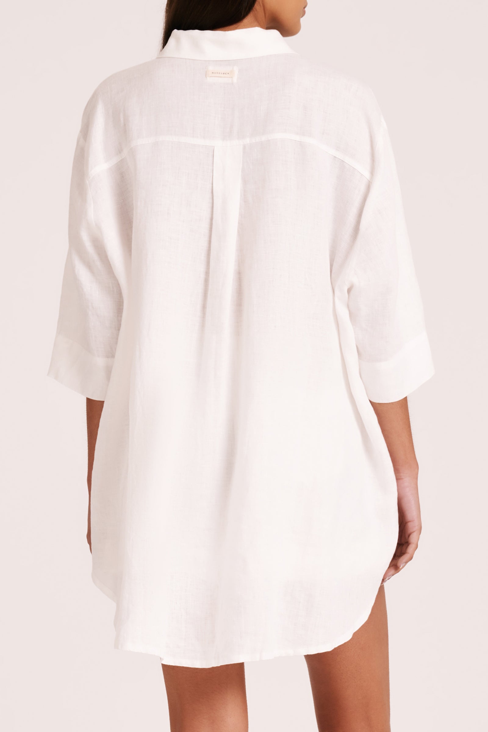 Lounge Linen Longline Shirt & Short Set 