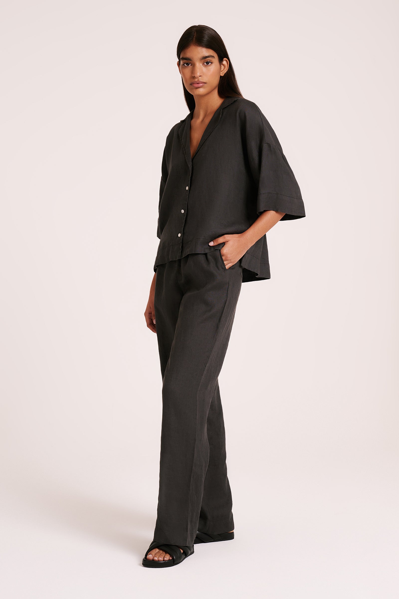 Lounge Linen Shirt & Pant Set 