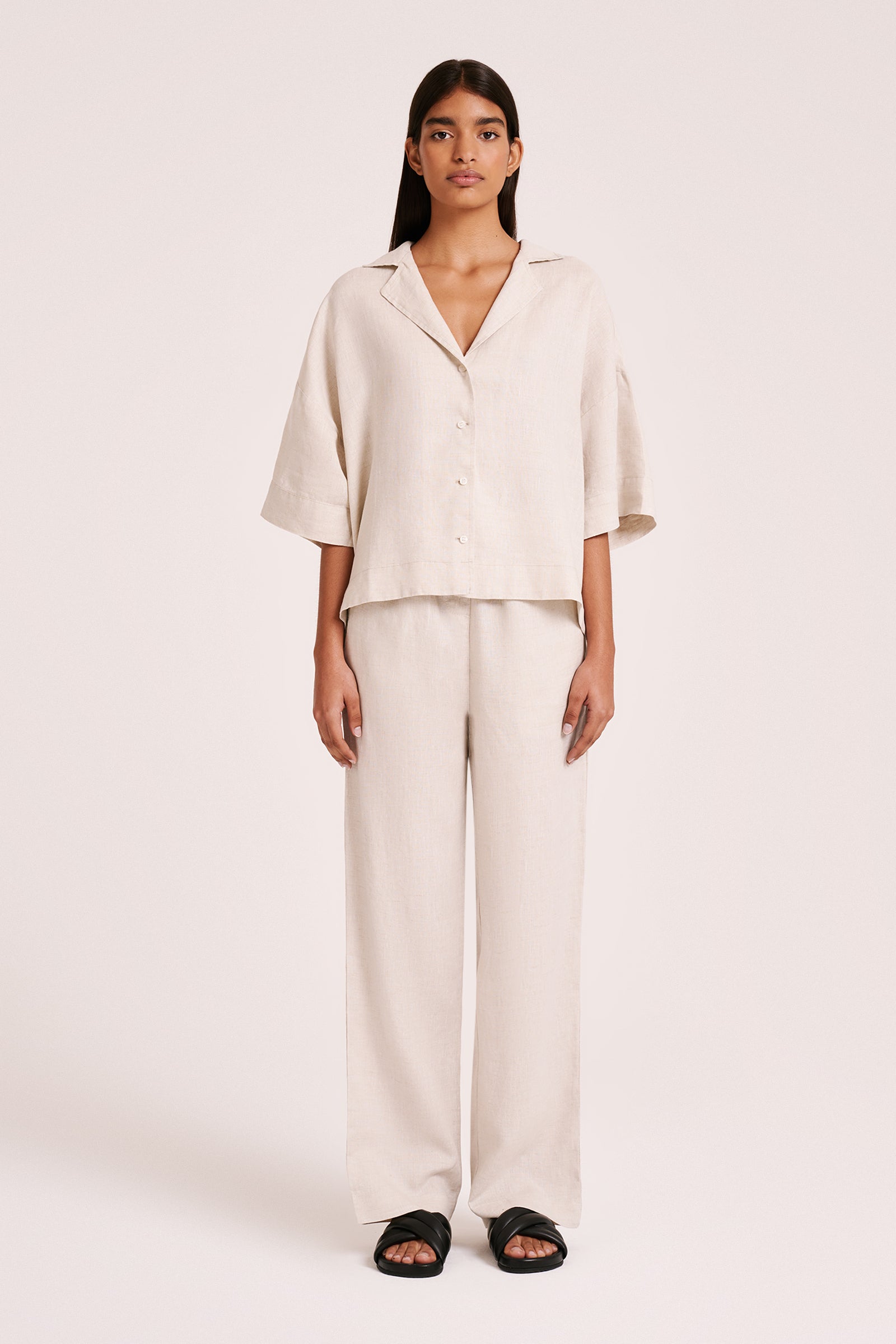 Lounge Linen Shirt & Pant Set 