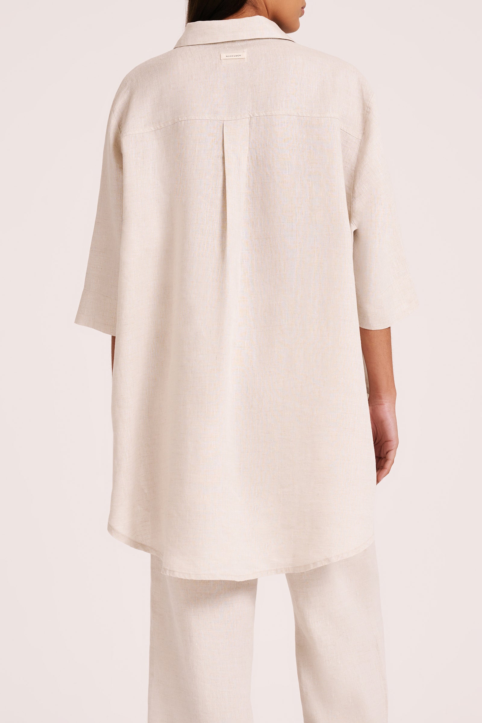 Lounge Linen Longline Shirt & Pant Set 