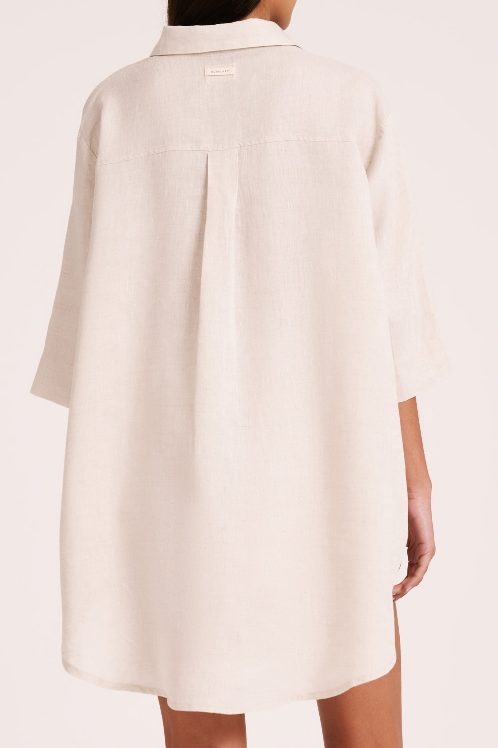 Lounge Linen Longline Shirt & Short Set 