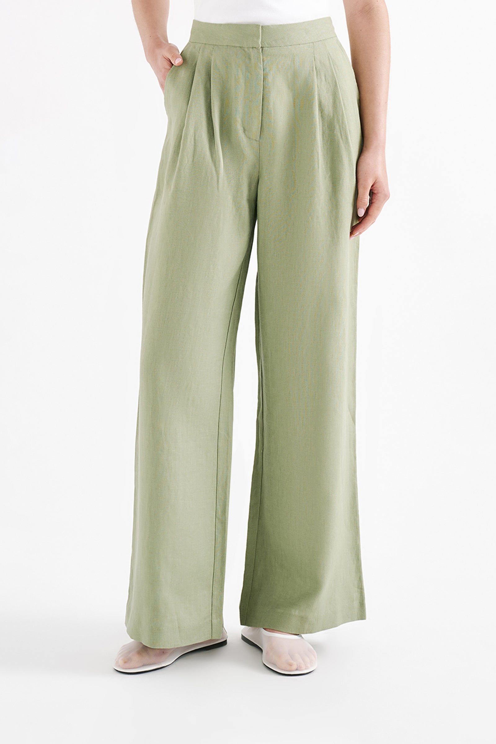 Thilda Linen Pant Sage 