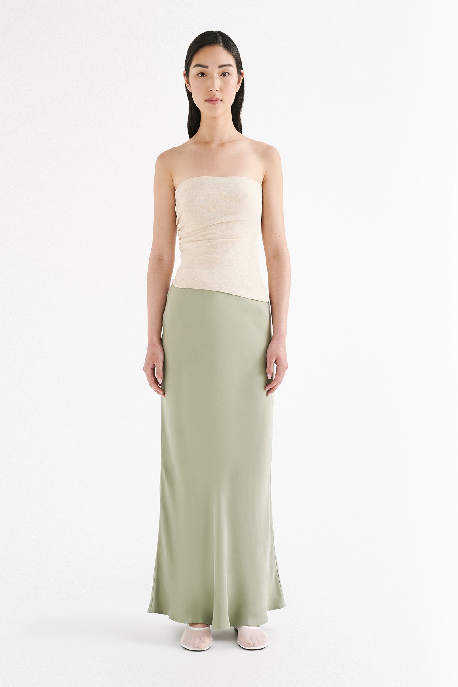 Lea Cupro Skirt Sage 