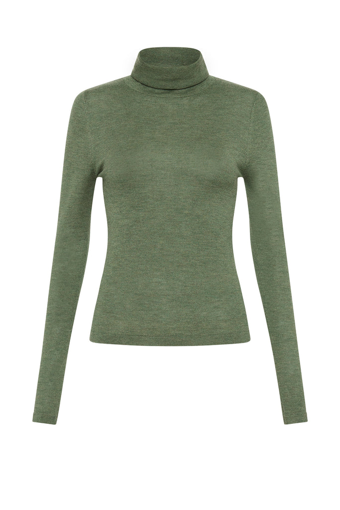 Shop Florence Merino Skivvy in Grass | Nude Lucy