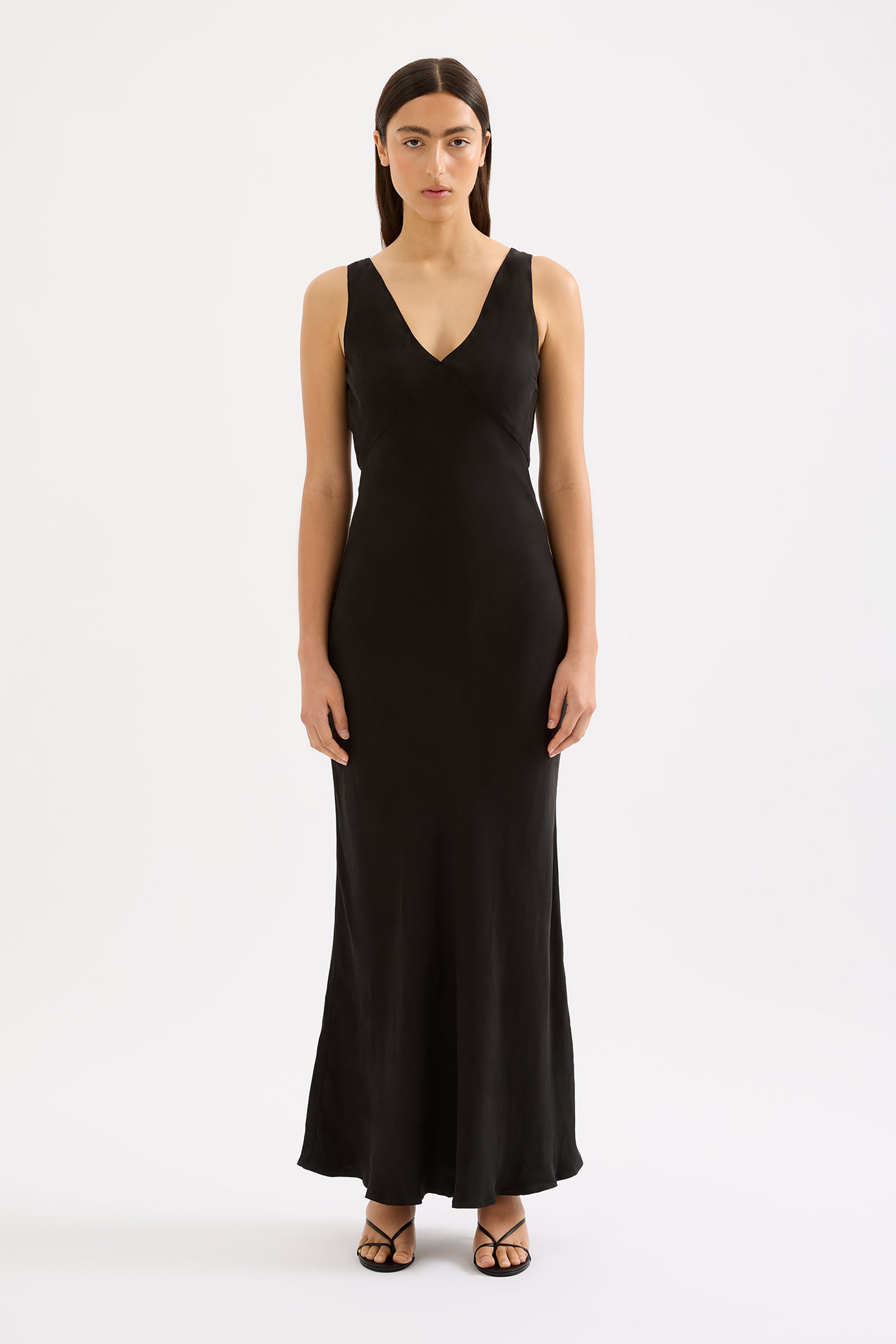 Harper Cupro Maxi Dress Black 