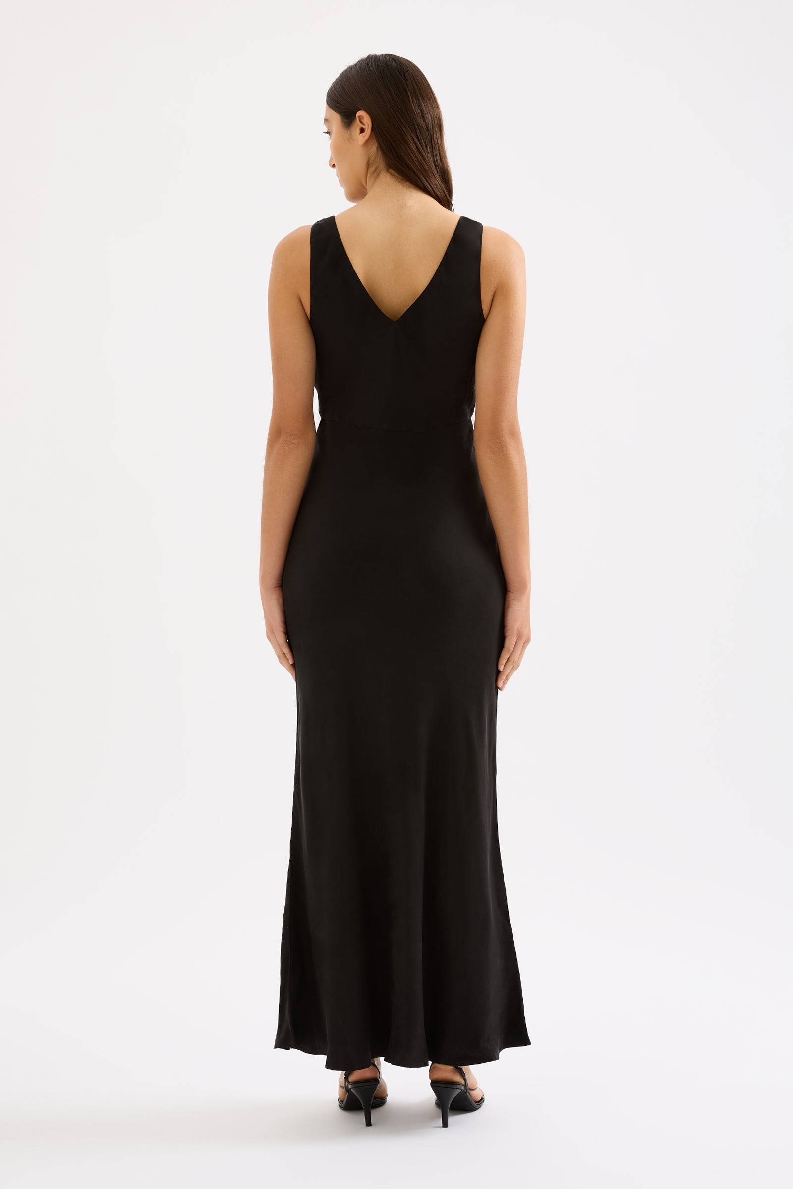 Harper Cupro Maxi Dress Black 