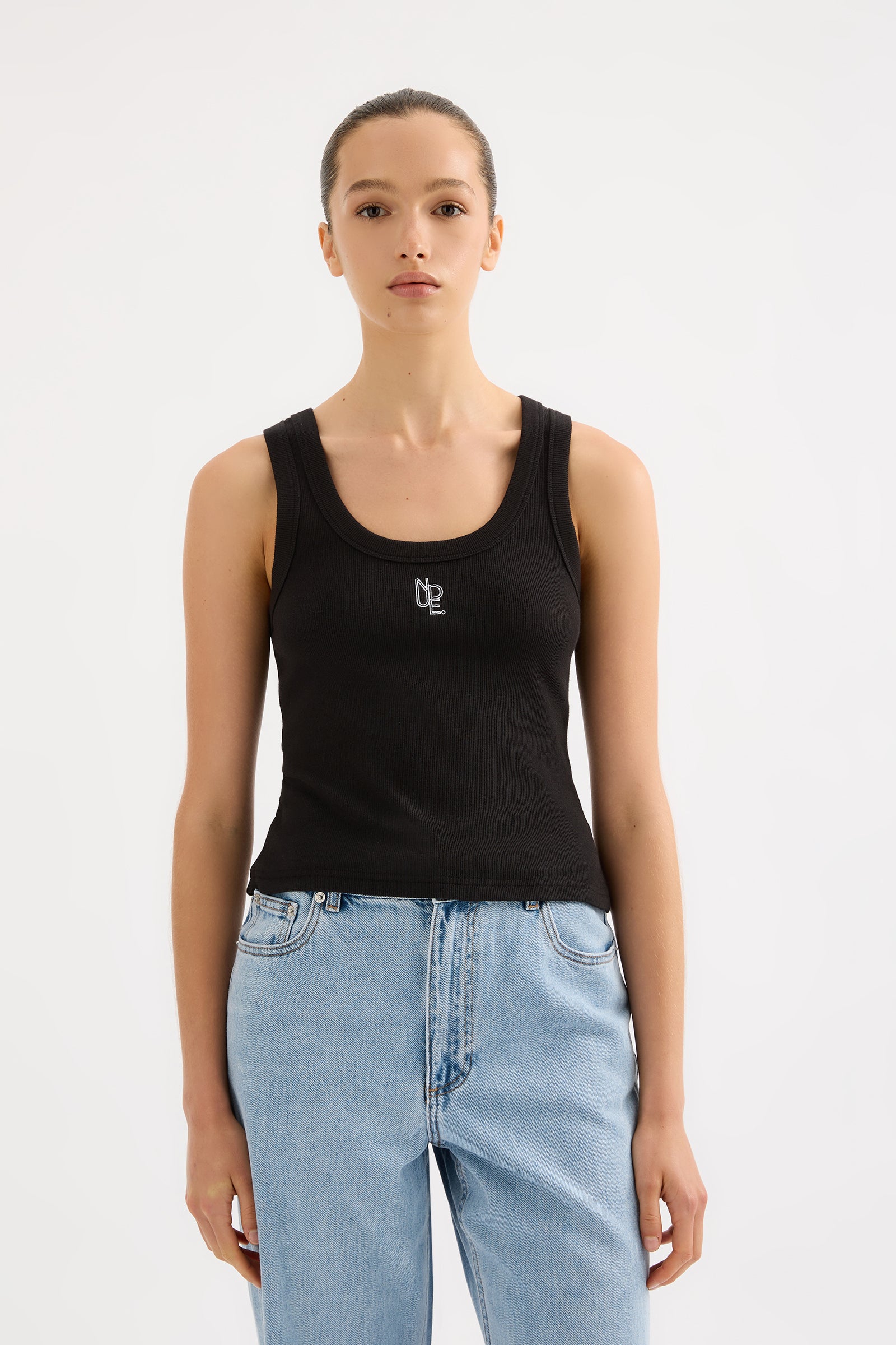 Organic Emblem Singlet Black 