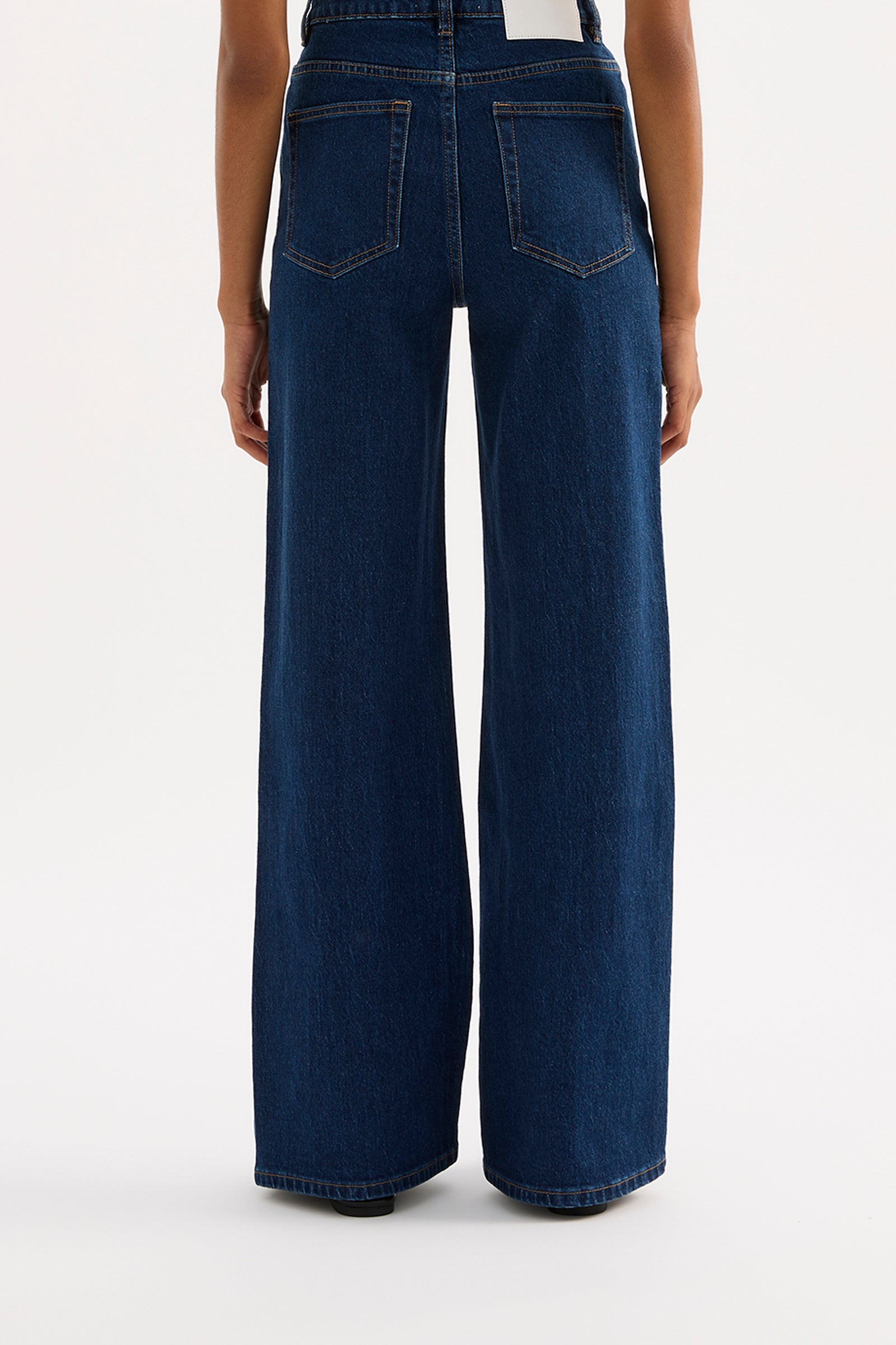 Organic Stretch Wide Leg Jean Force Blue 