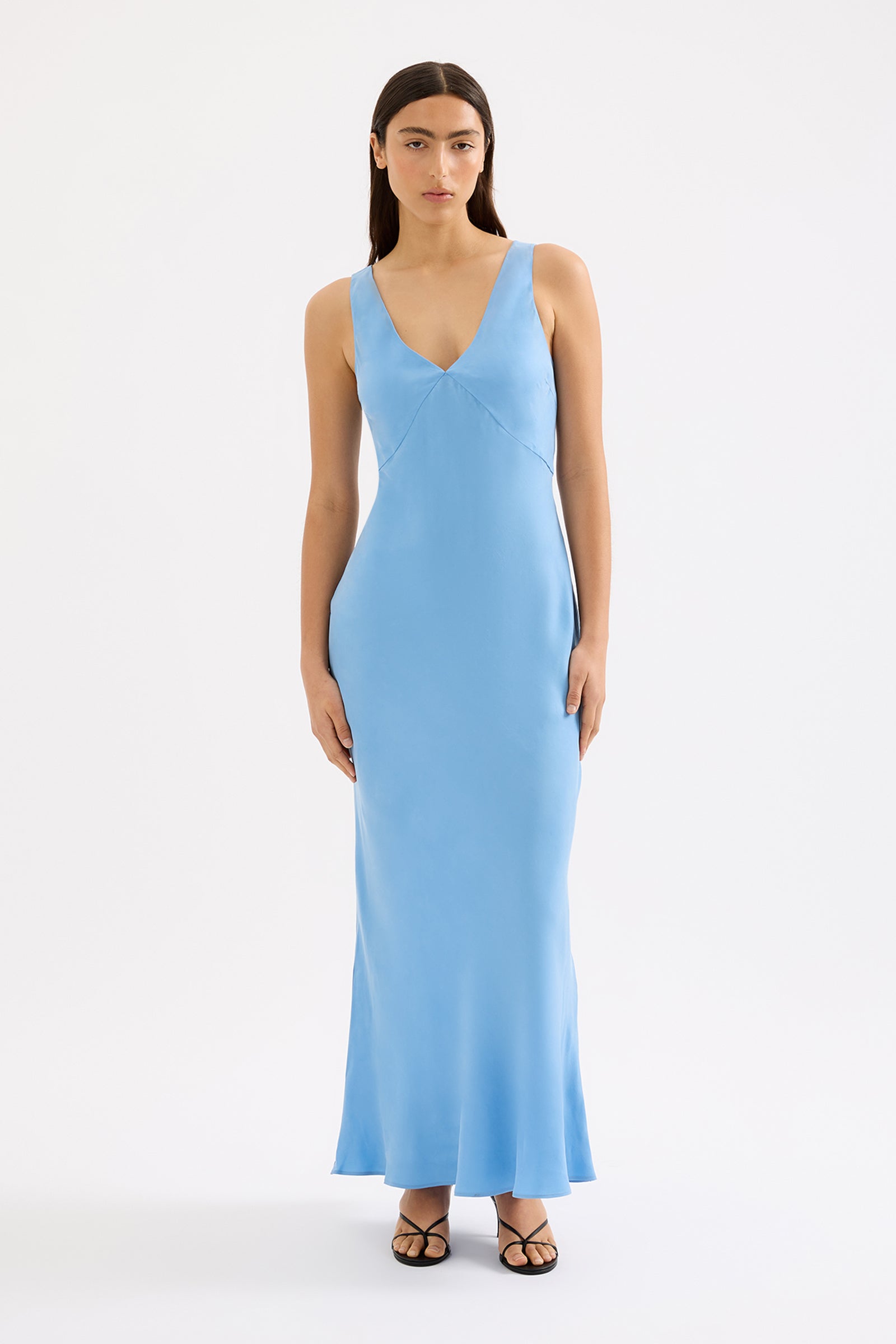 Harper Cupro Maxi Dress Grotto 