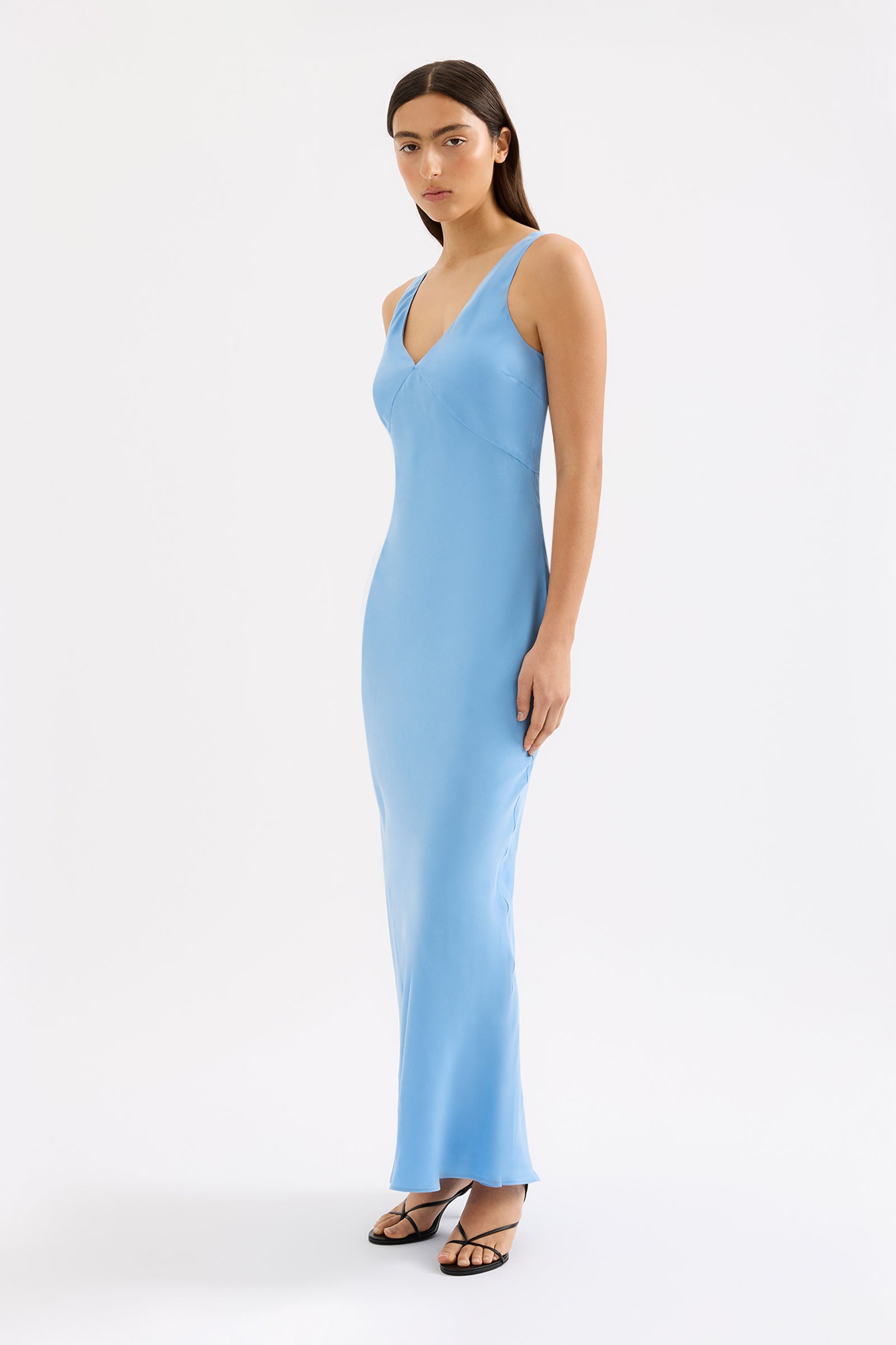 Harper Cupro Maxi Dress Grotto 