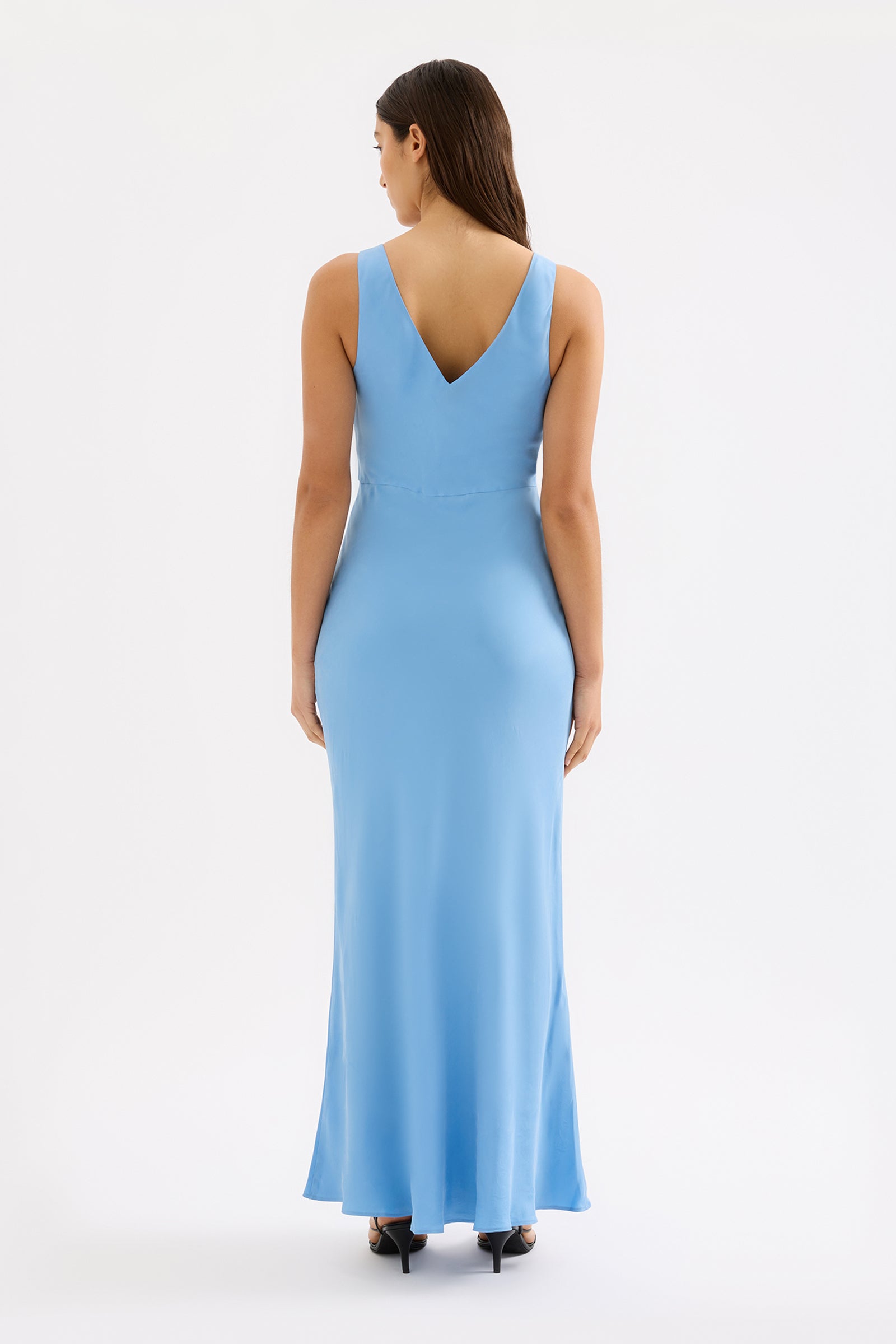 Harper Cupro Maxi Dress Grotto 