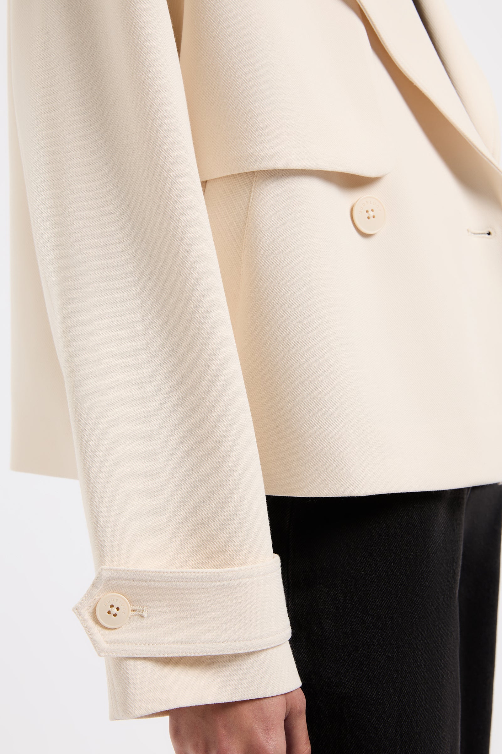 Karson Crop Trench Cream 