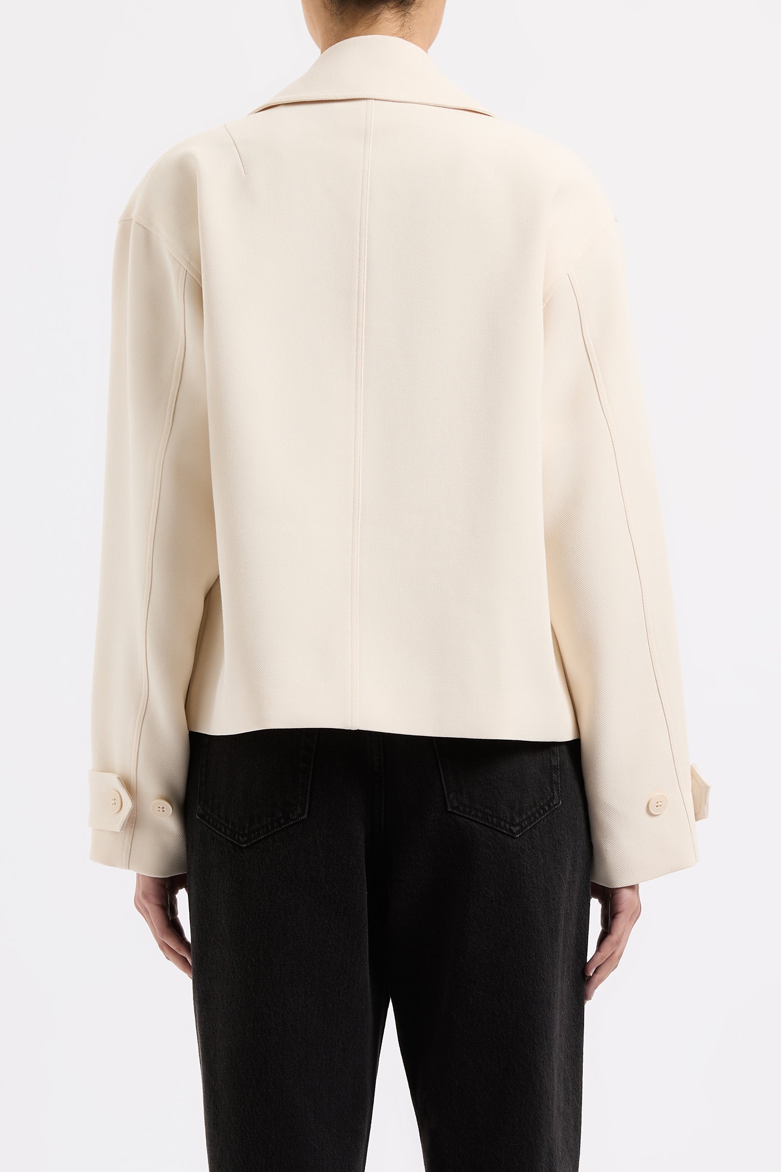 Karson Crop Trench Cream 