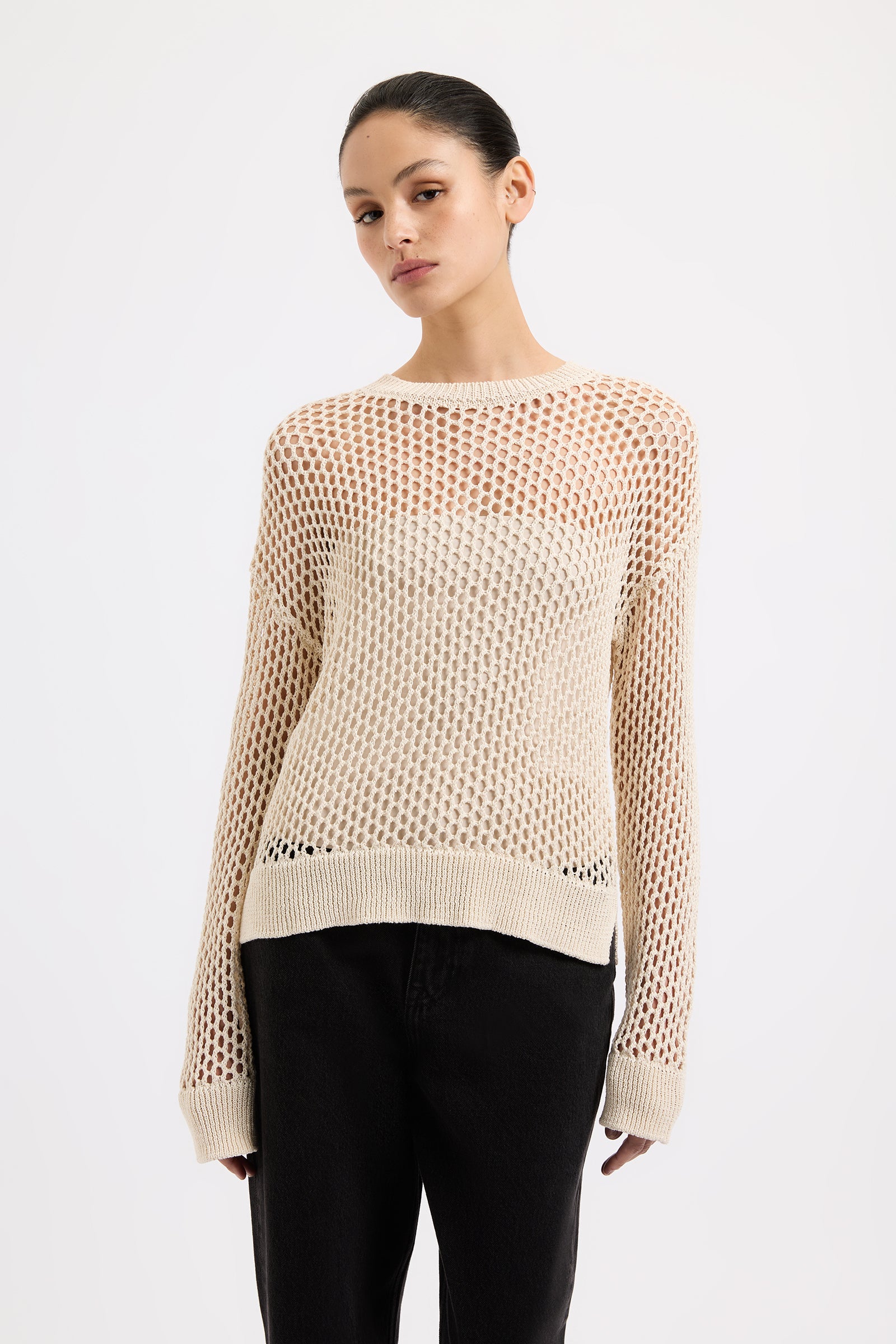 Garcia Crochet Knit Natural 