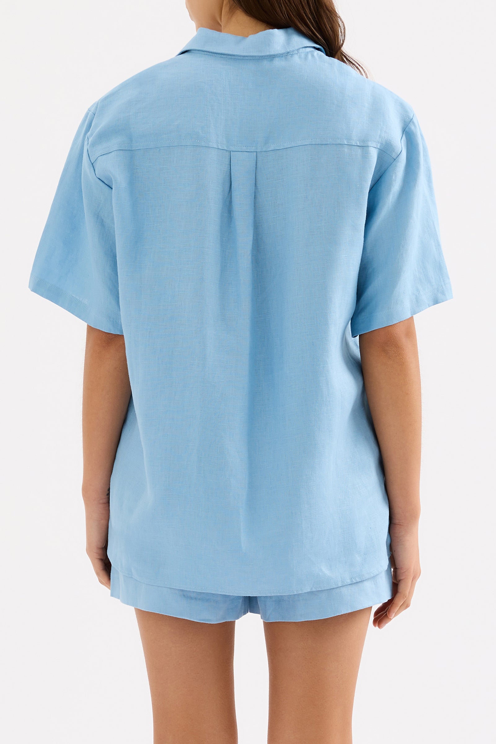 Thilda Linen Shirt Sky 