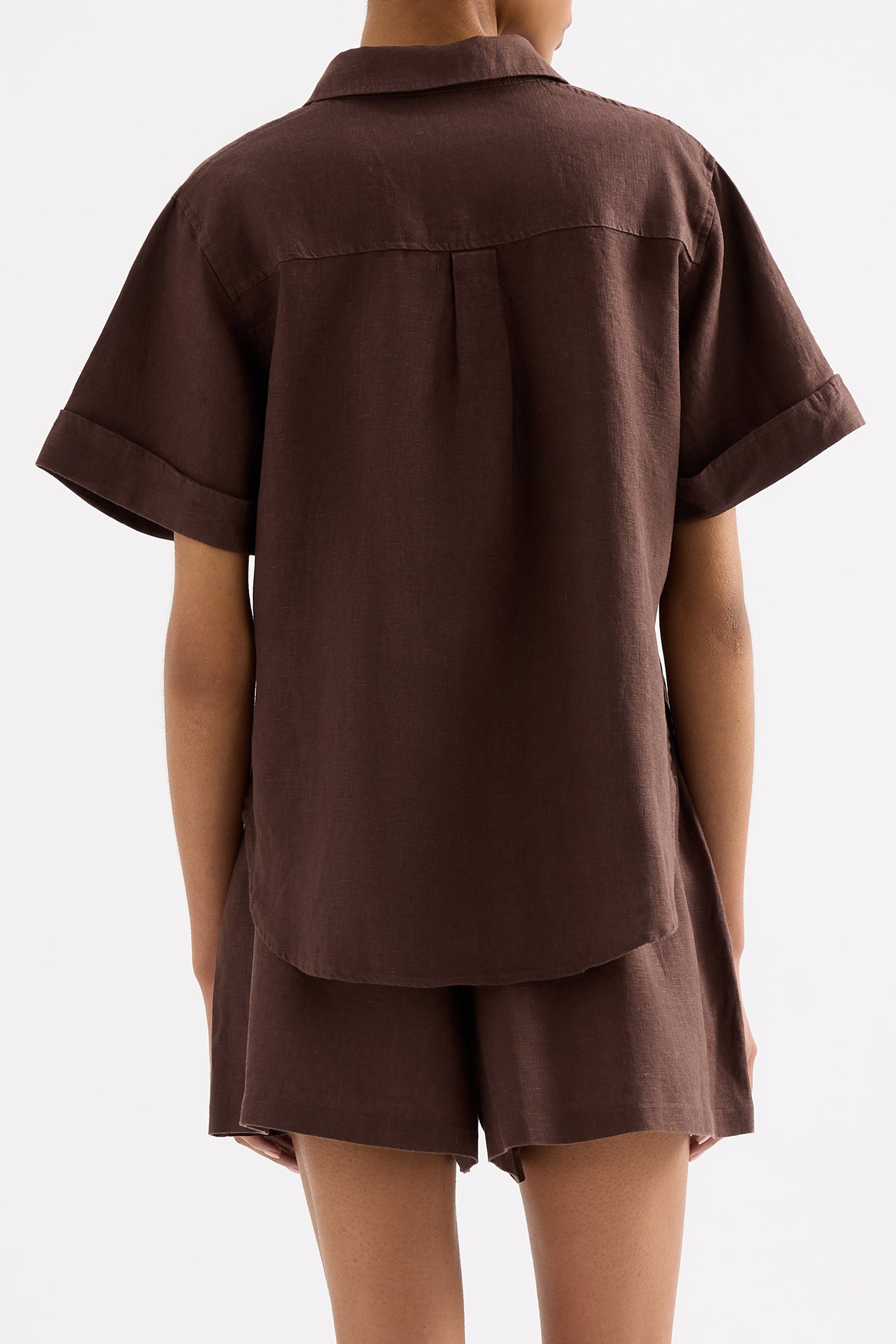 Desi Linen Shirt Espresso 