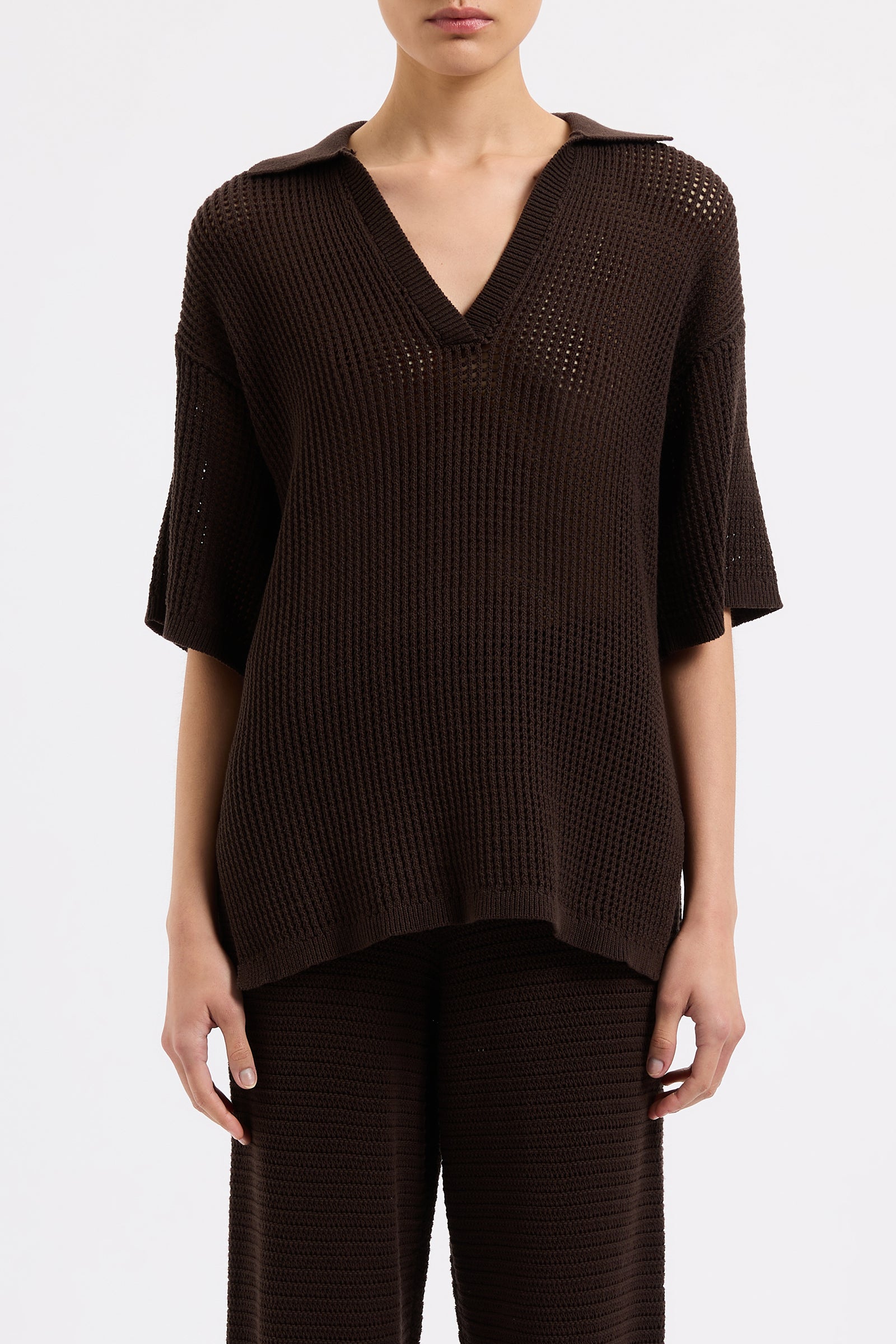 Willow Crochet Tunic Espresso 