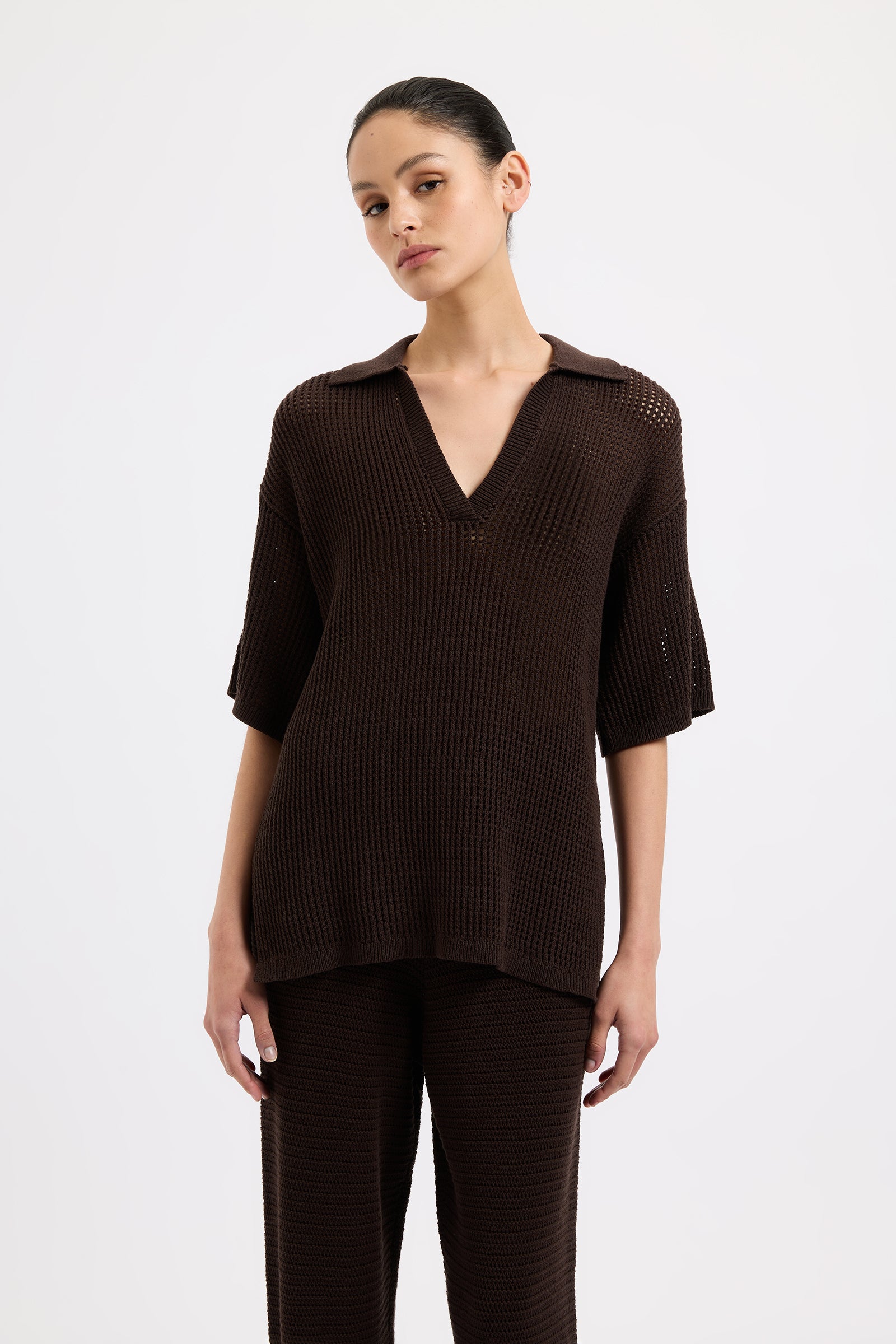 Willow Crochet Tunic Espresso 