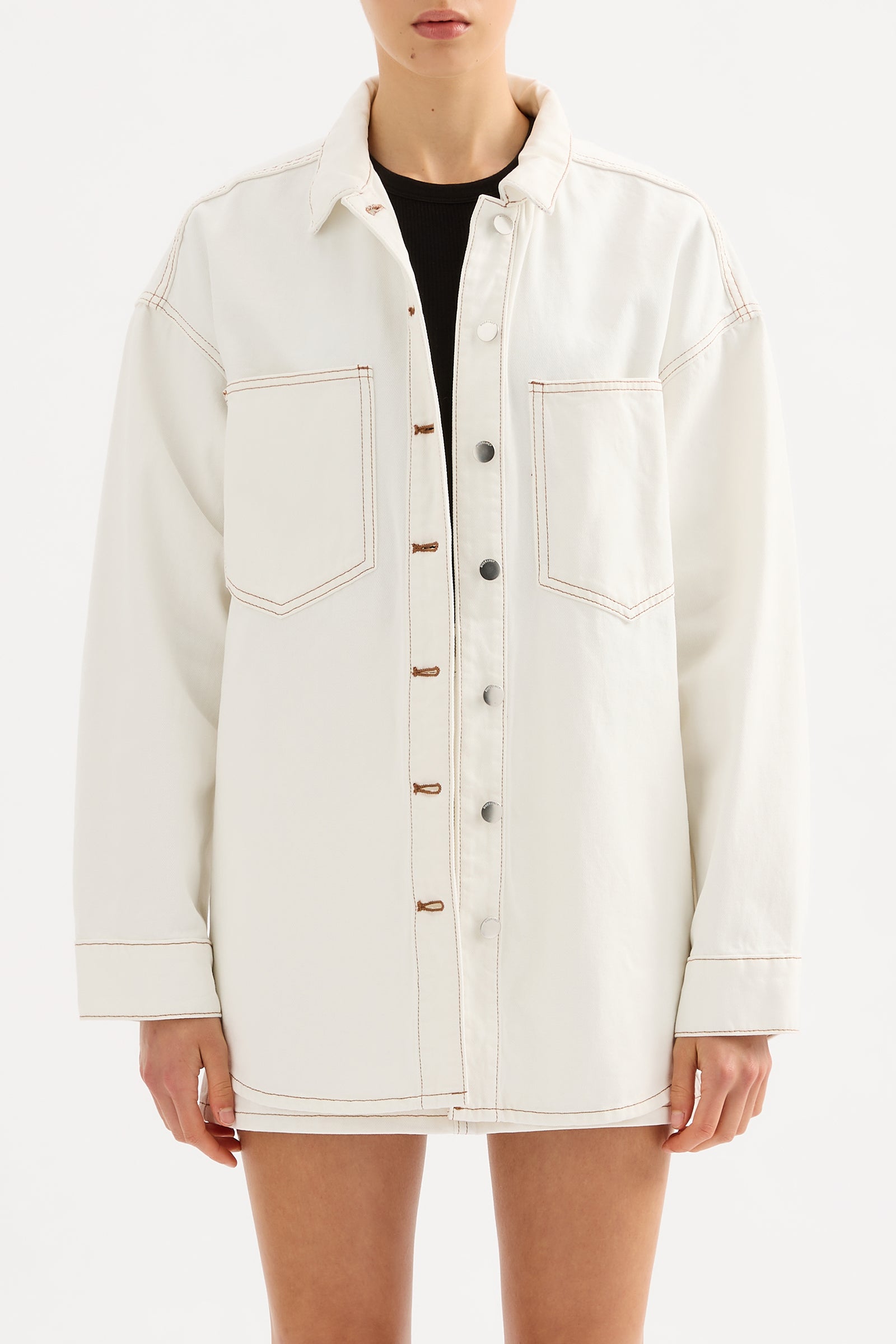 Organic Denim Overshirt Salt 