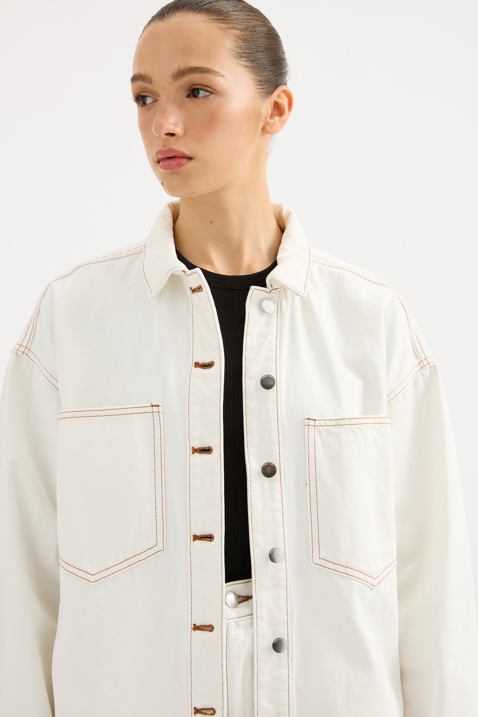 Organic Denim Overshirt Salt 