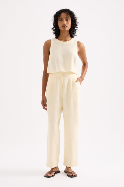 Ingrid Linen Pant Eggnog 