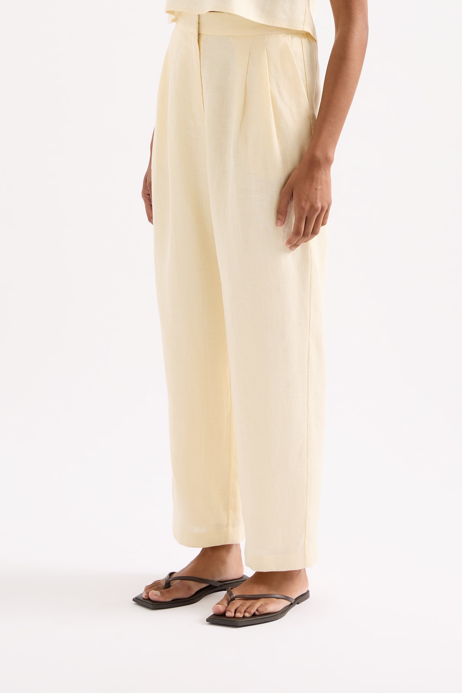 Ingrid Linen Pant Eggnog 