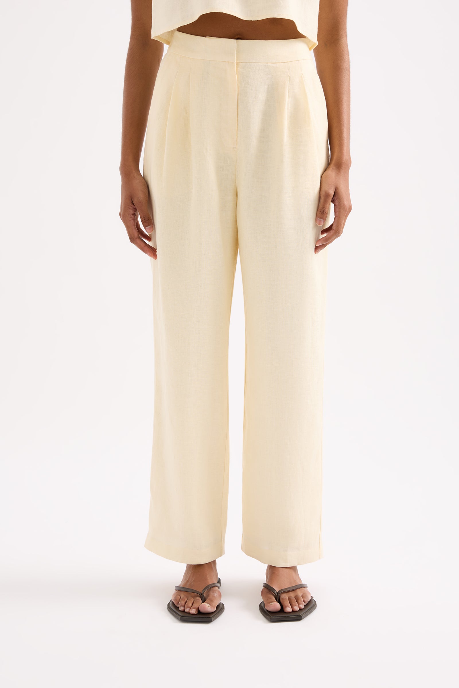 Ingrid Linen Pant Eggnog 