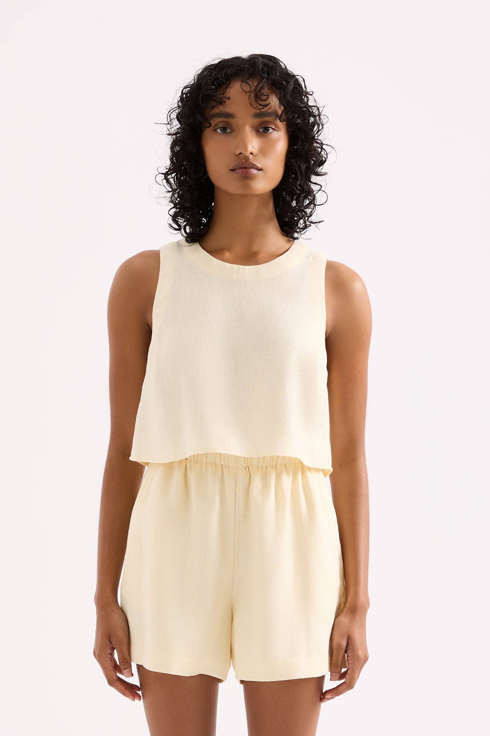 Ingrid Linen Top Eggnog 