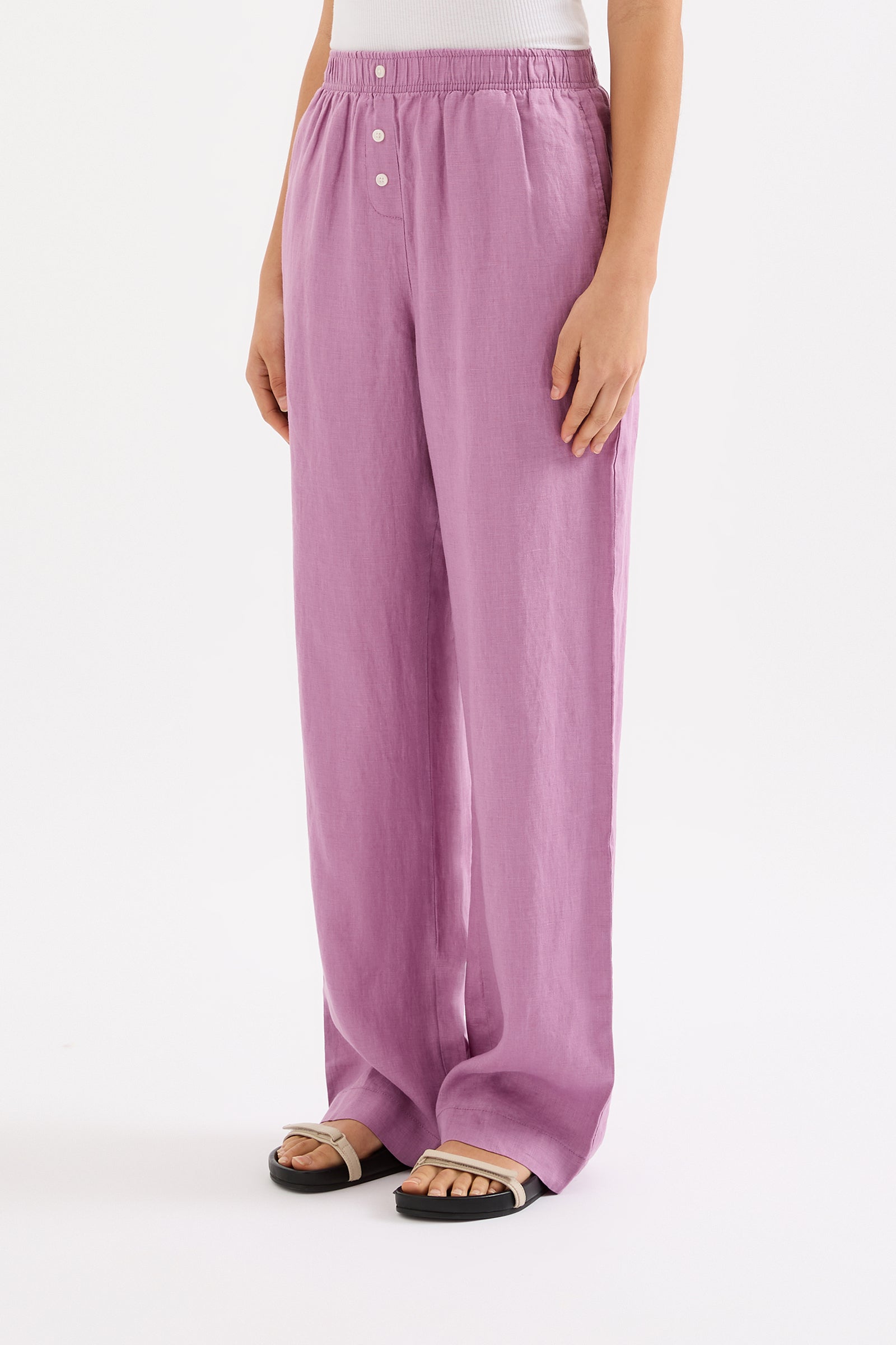 Lounge Linen Pant Grape 