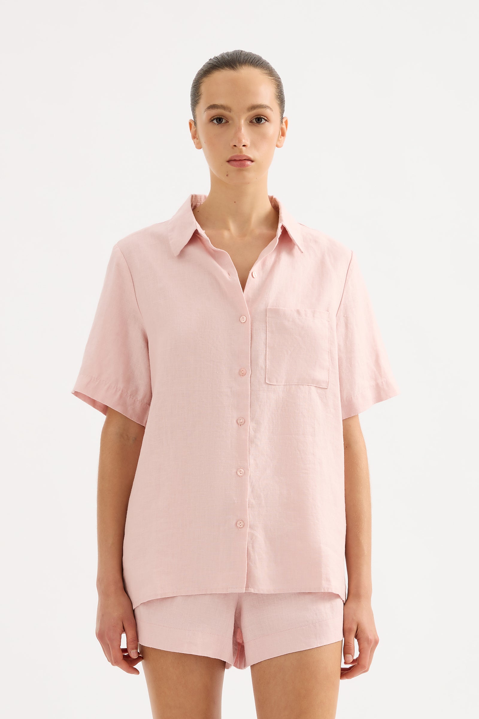 Blake Linen Shirt Quartz 