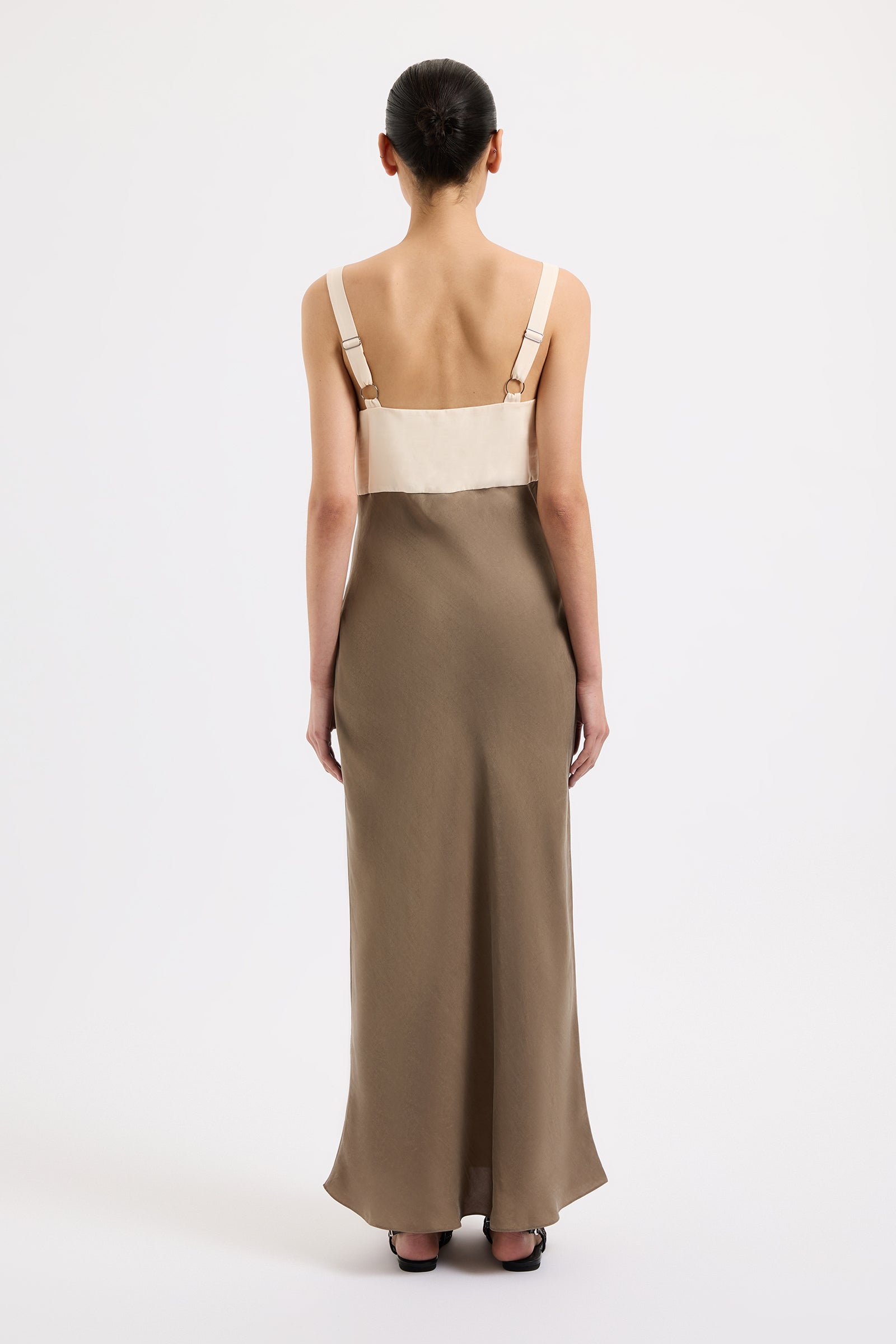 Seshni Tencel Slip Dress Chestnut Splice 