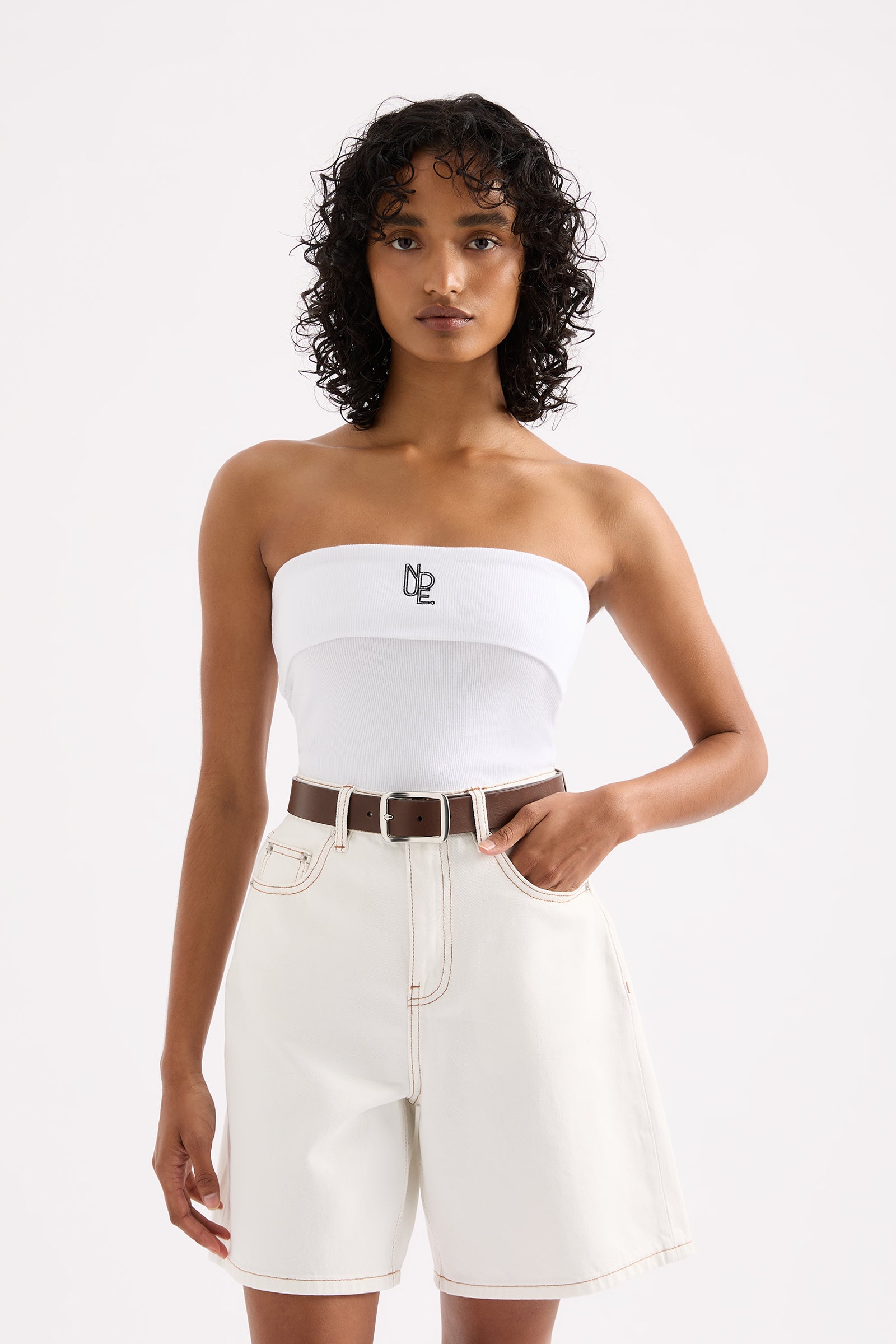 Haven Strapless Top White 