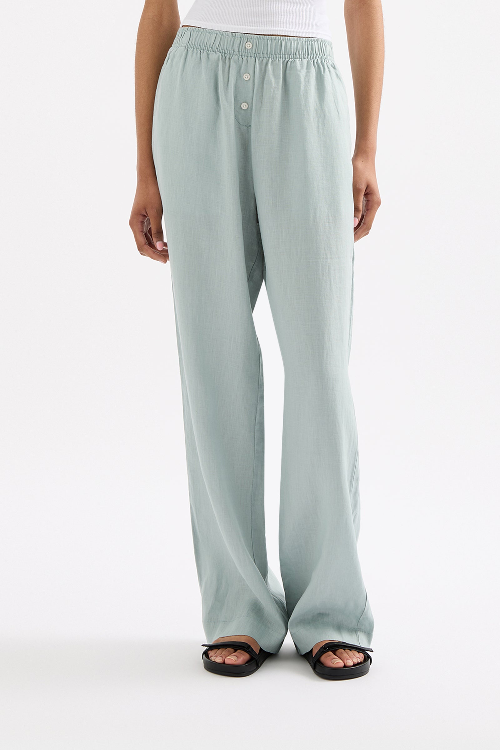 Lounge Linen Pant Seafoam 