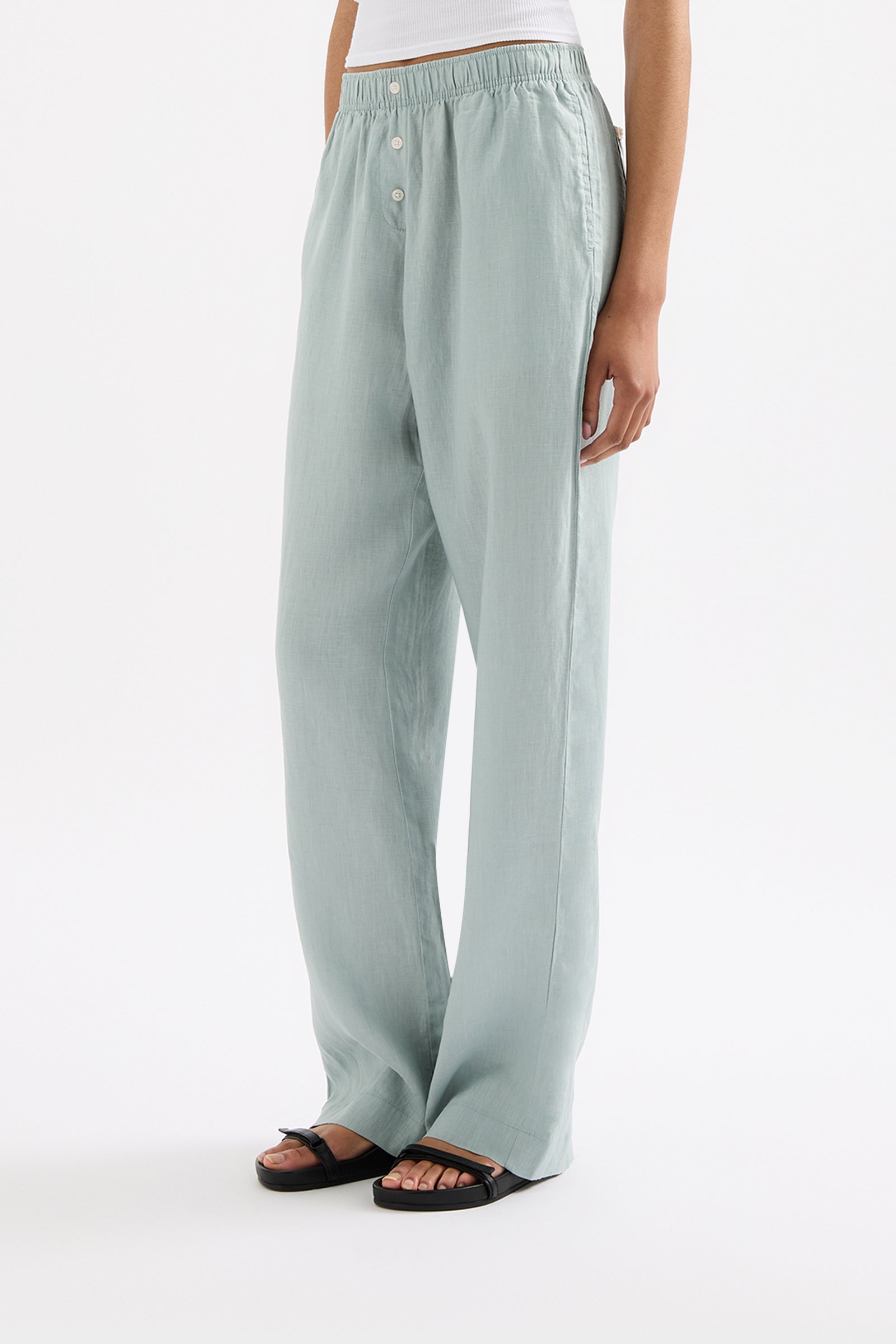 Lounge Linen Pant Seafoam 