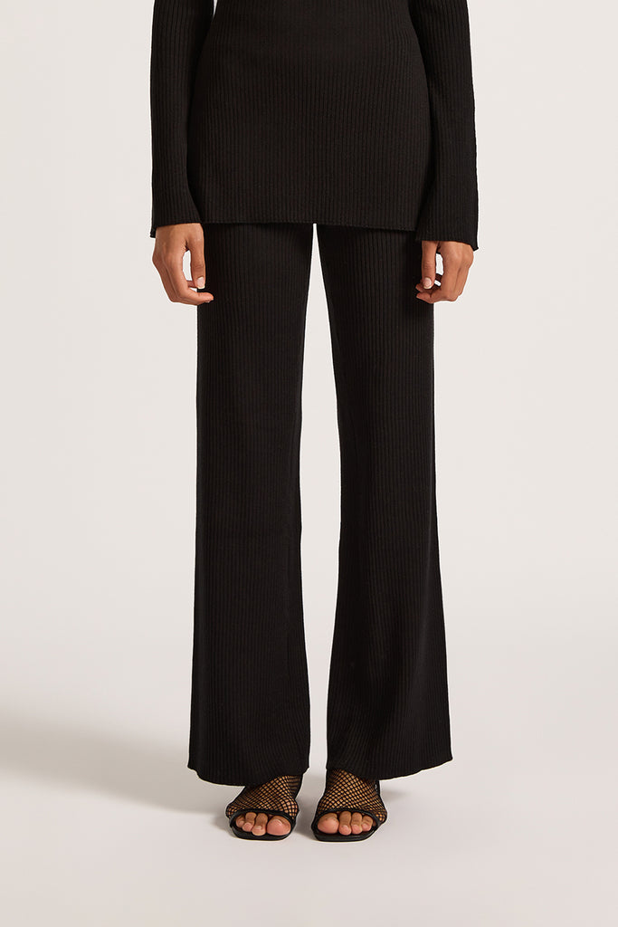 Shop Malo Knit Pant in Black | Nude Lucy