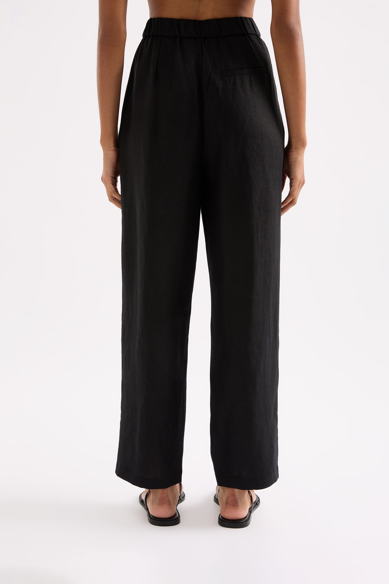 Ingrid Linen Pant Black 