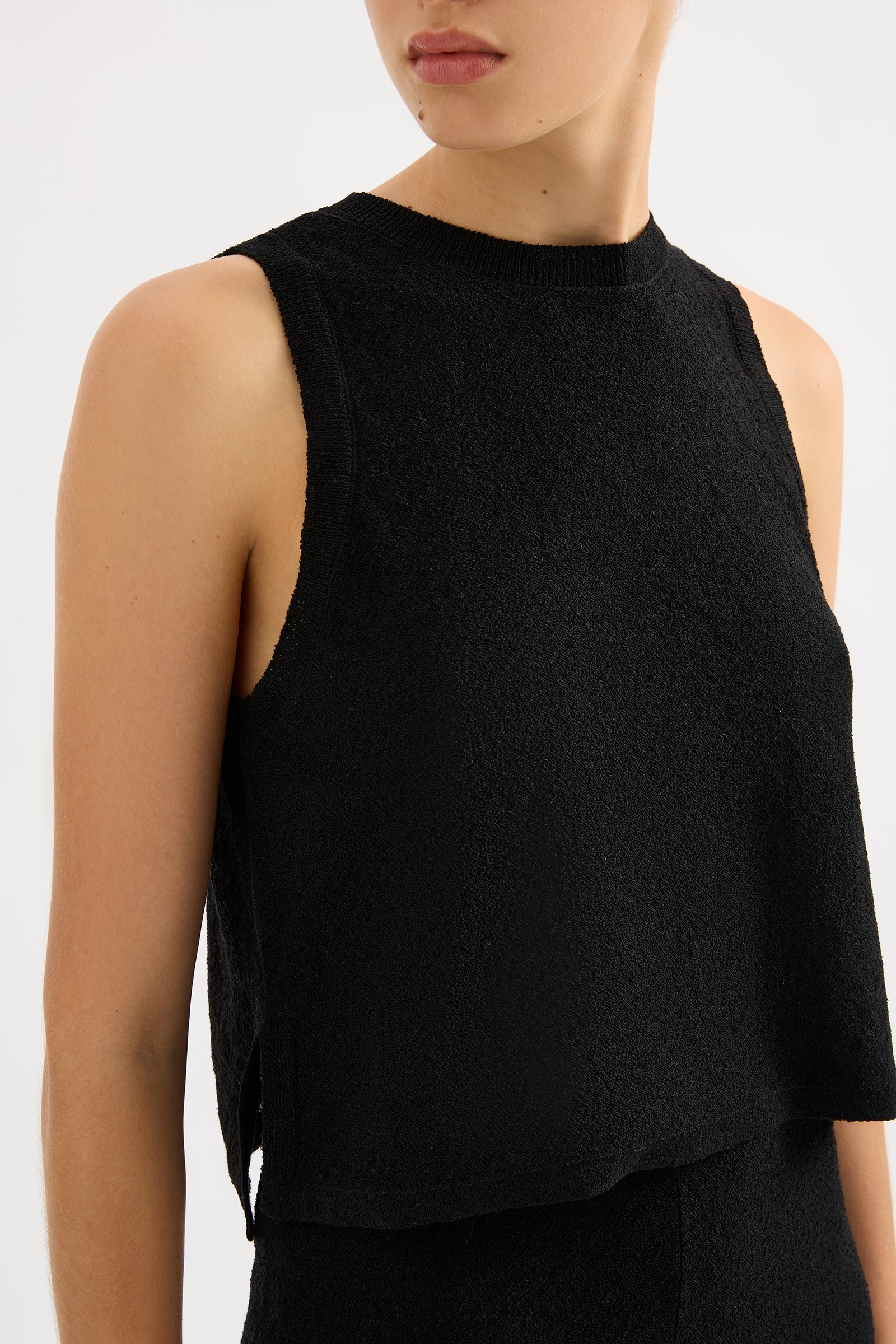 Zosia Knit Tank Black 