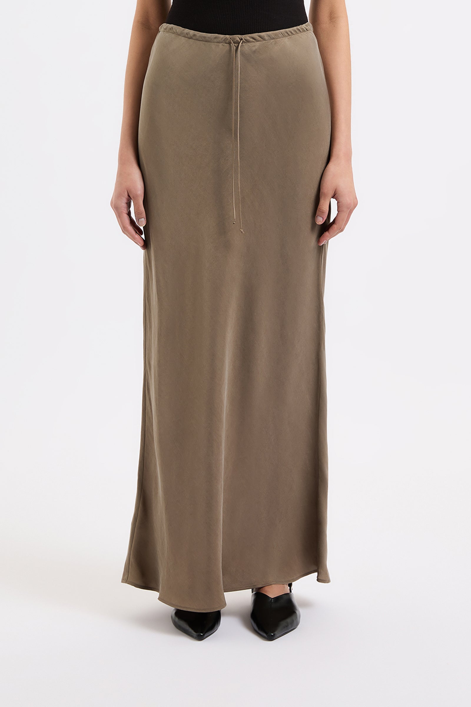 Seshni Tencel Maxi Skirt Chestnut 