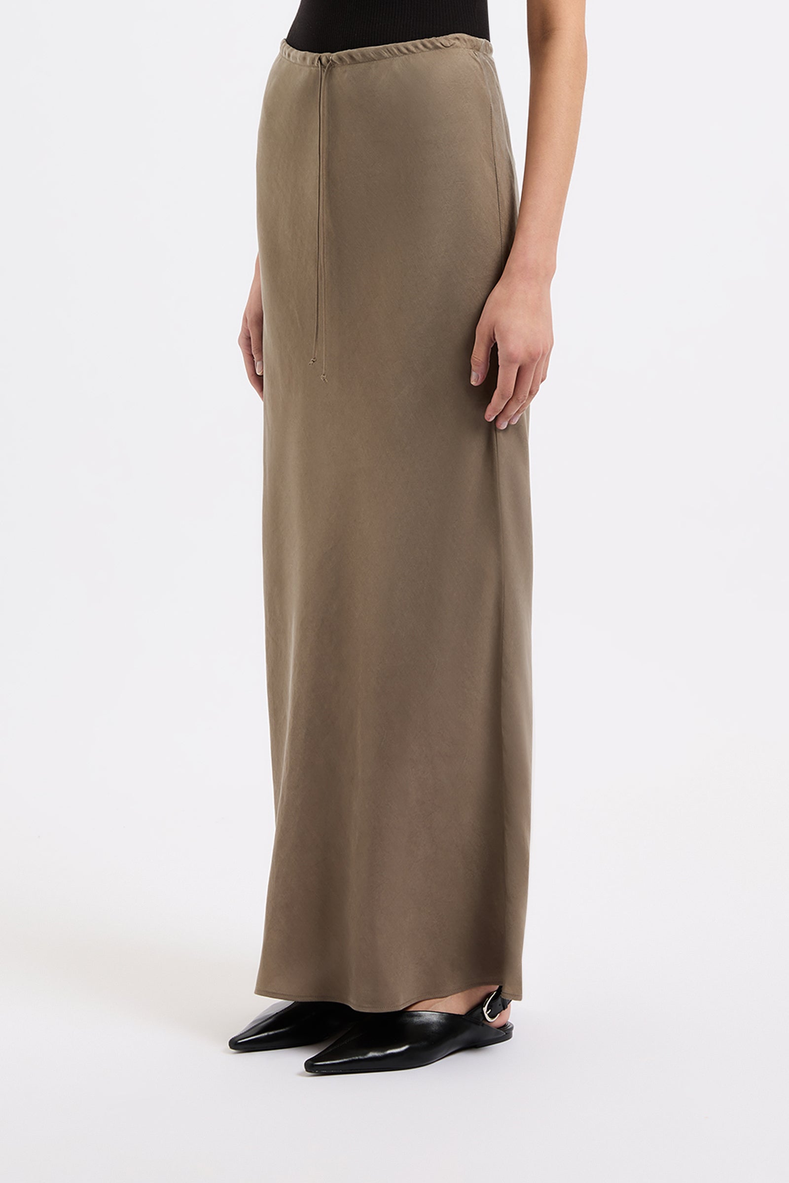 Seshni Tencel Maxi Skirt Chestnut 