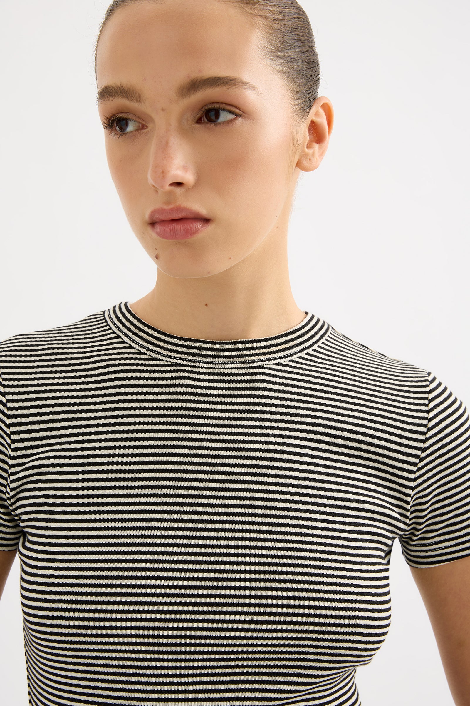 Organic Baby Tee Black Stripe 