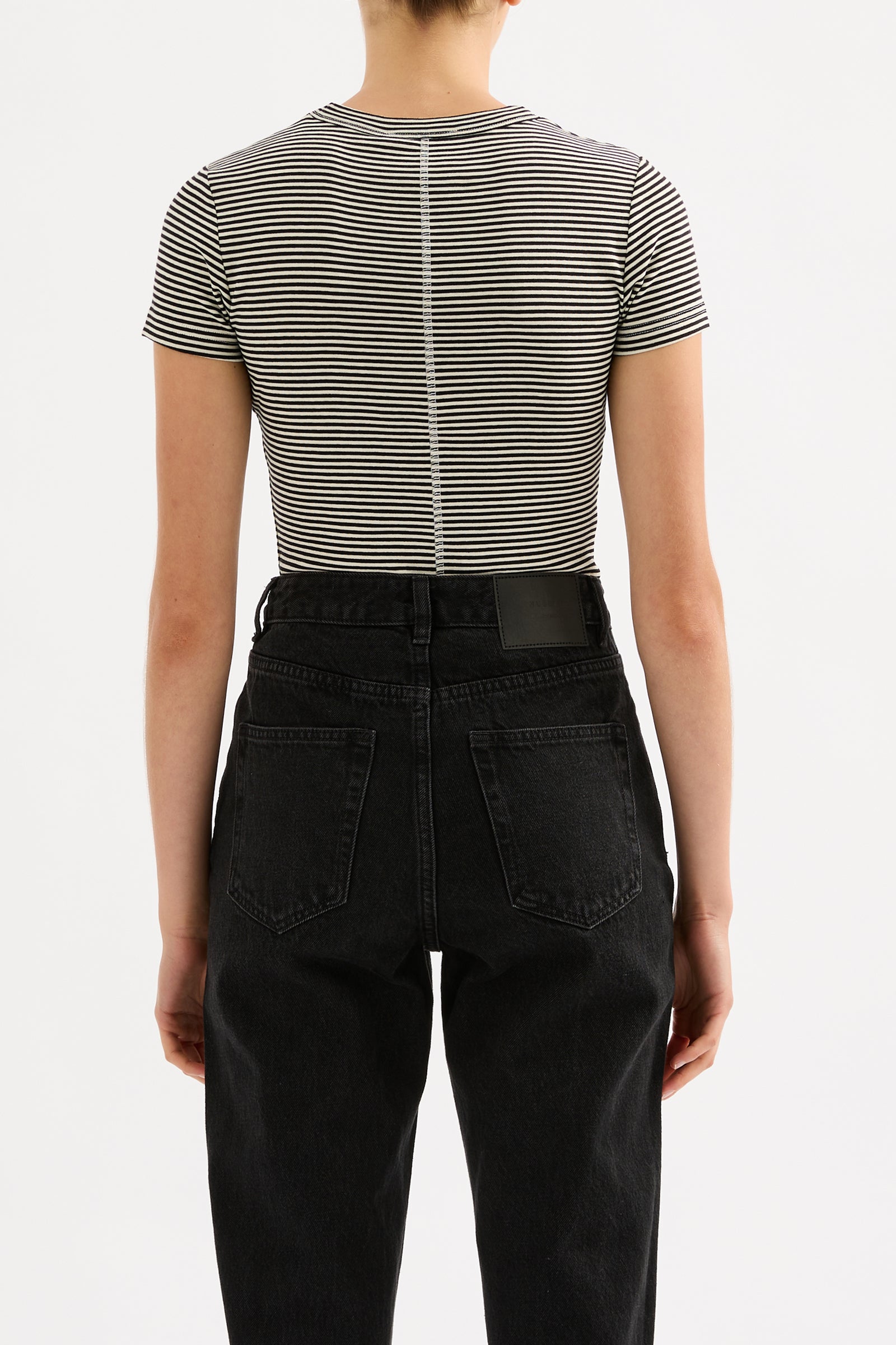 Organic Baby Tee Black Stripe 