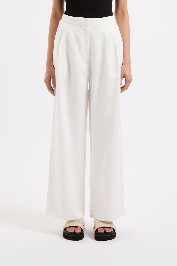 Shop Thilda Linen Culotte in White | Nude Lucy