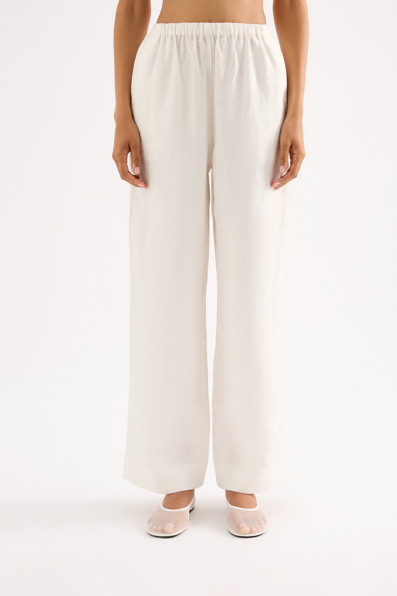 Marnie Linen Pant White 