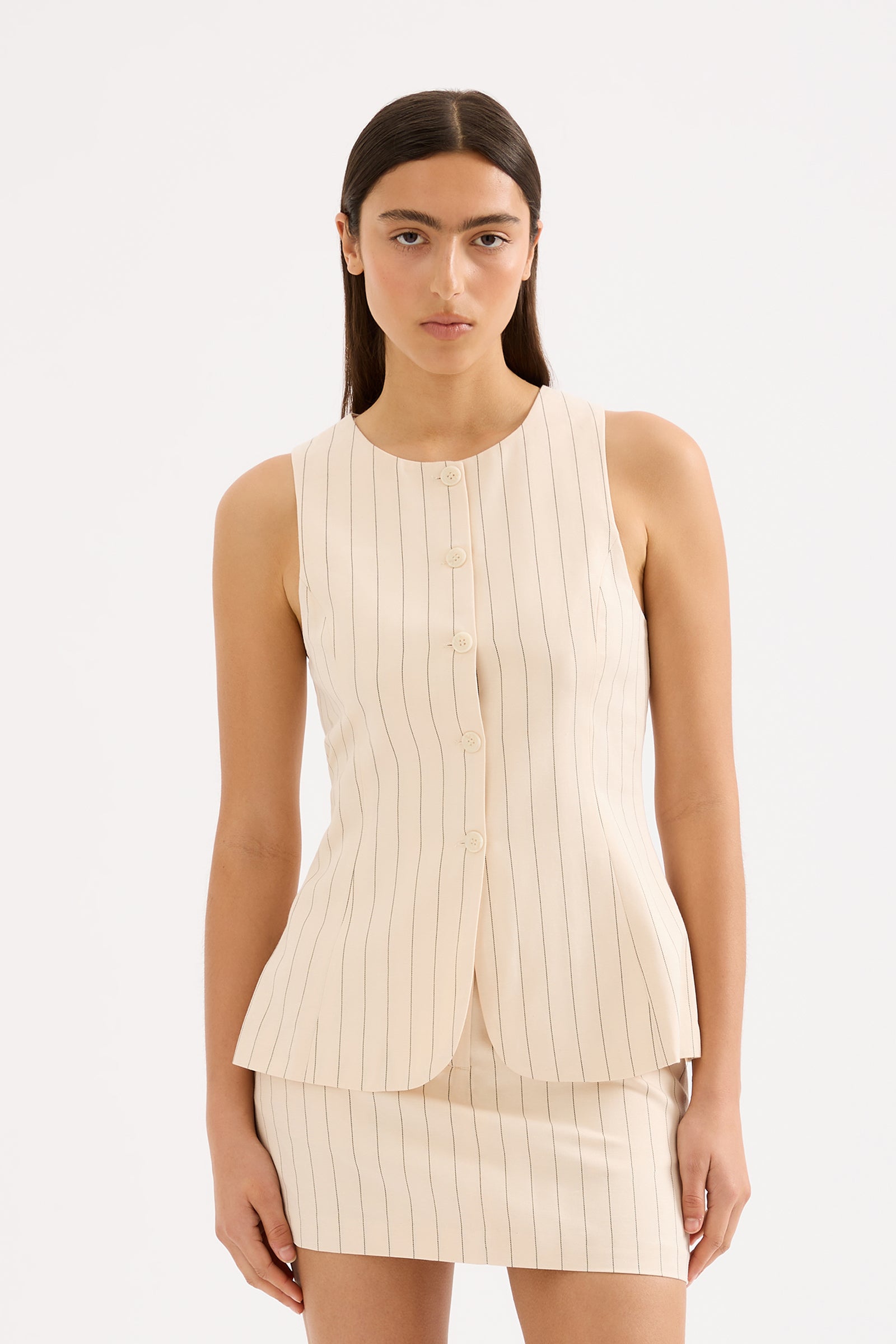 Irving Pinstripe Vest Irving Stripe 